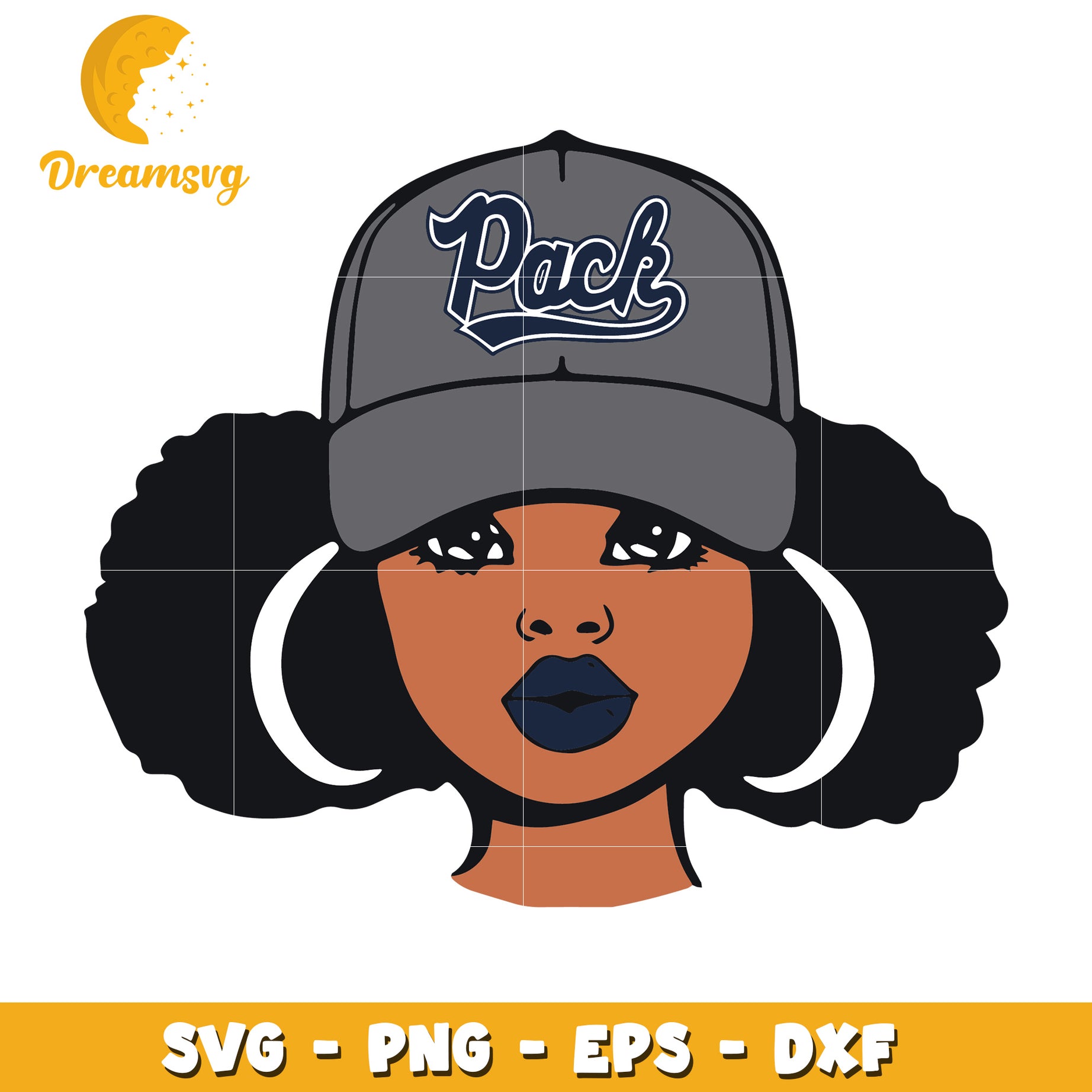 Stylish Black Girl with Cap SVG Art for Creative Projects