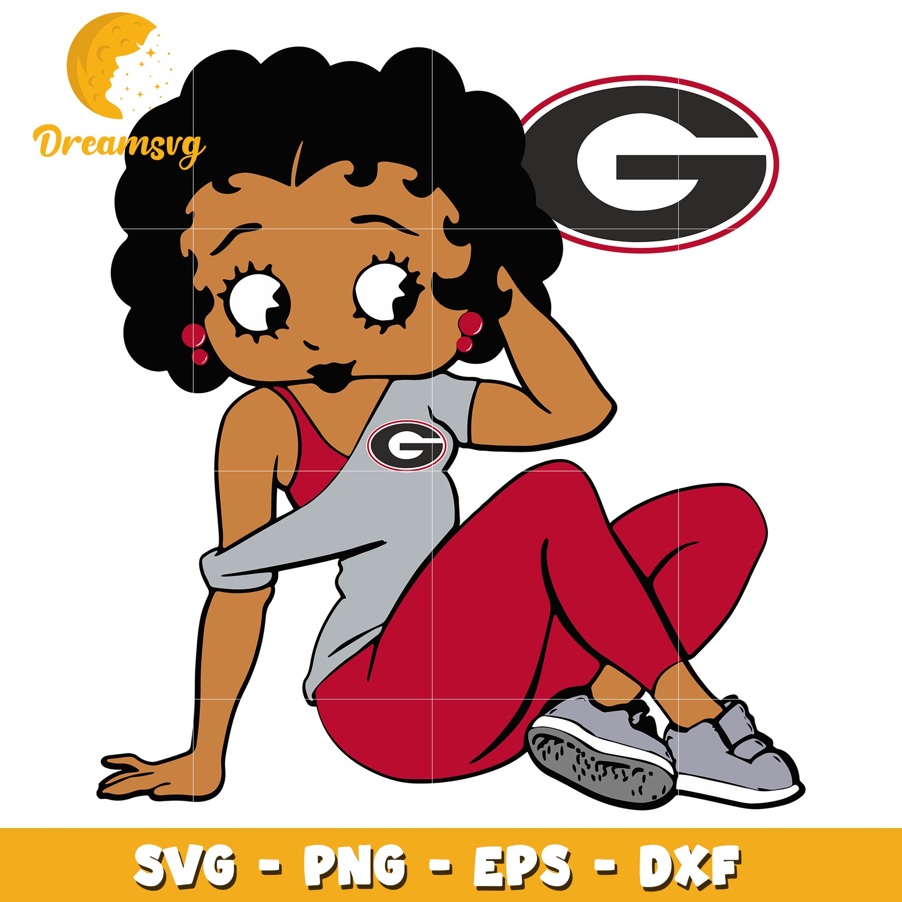 Stylish Georgia Bulldogs Girl SVG for Crafting and Design