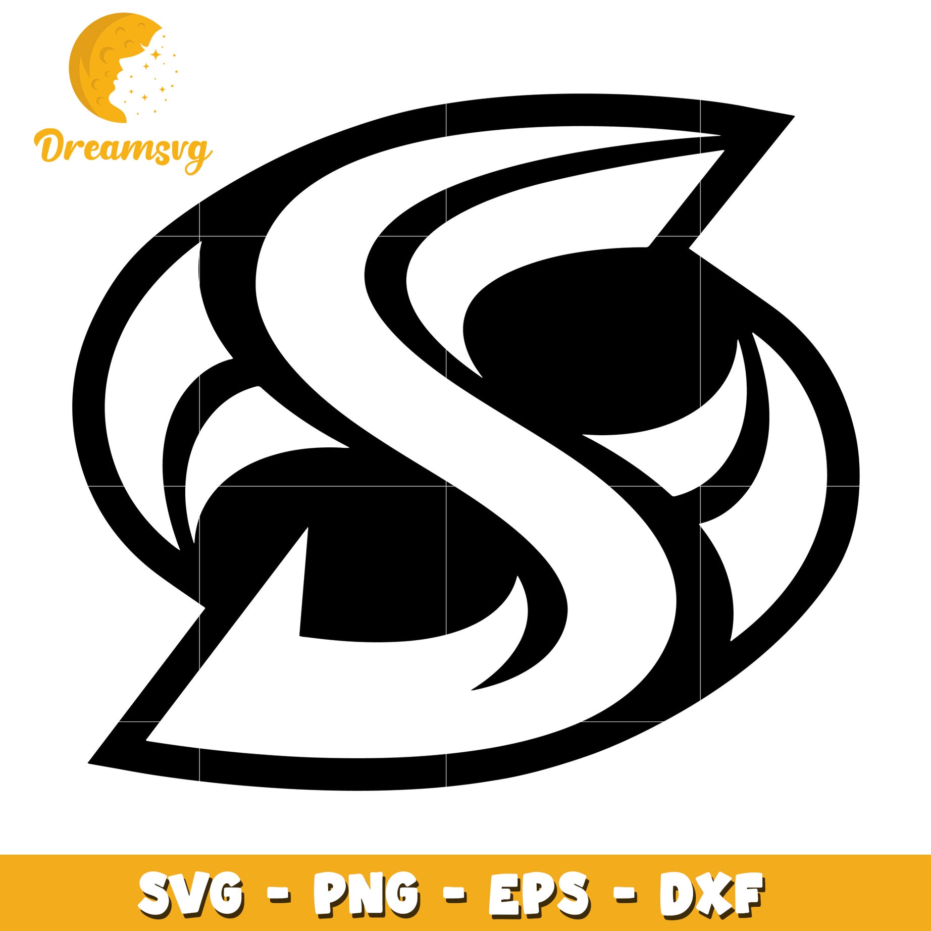 Stylish Letter S SVG PNG EPS DXF