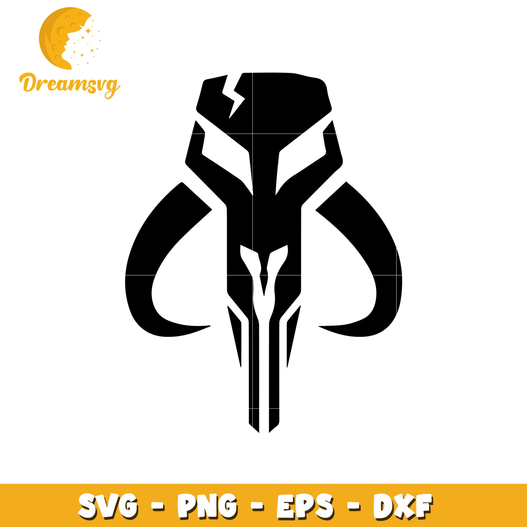 Stylish Mandalorian Skull SVG for Crafting Projects