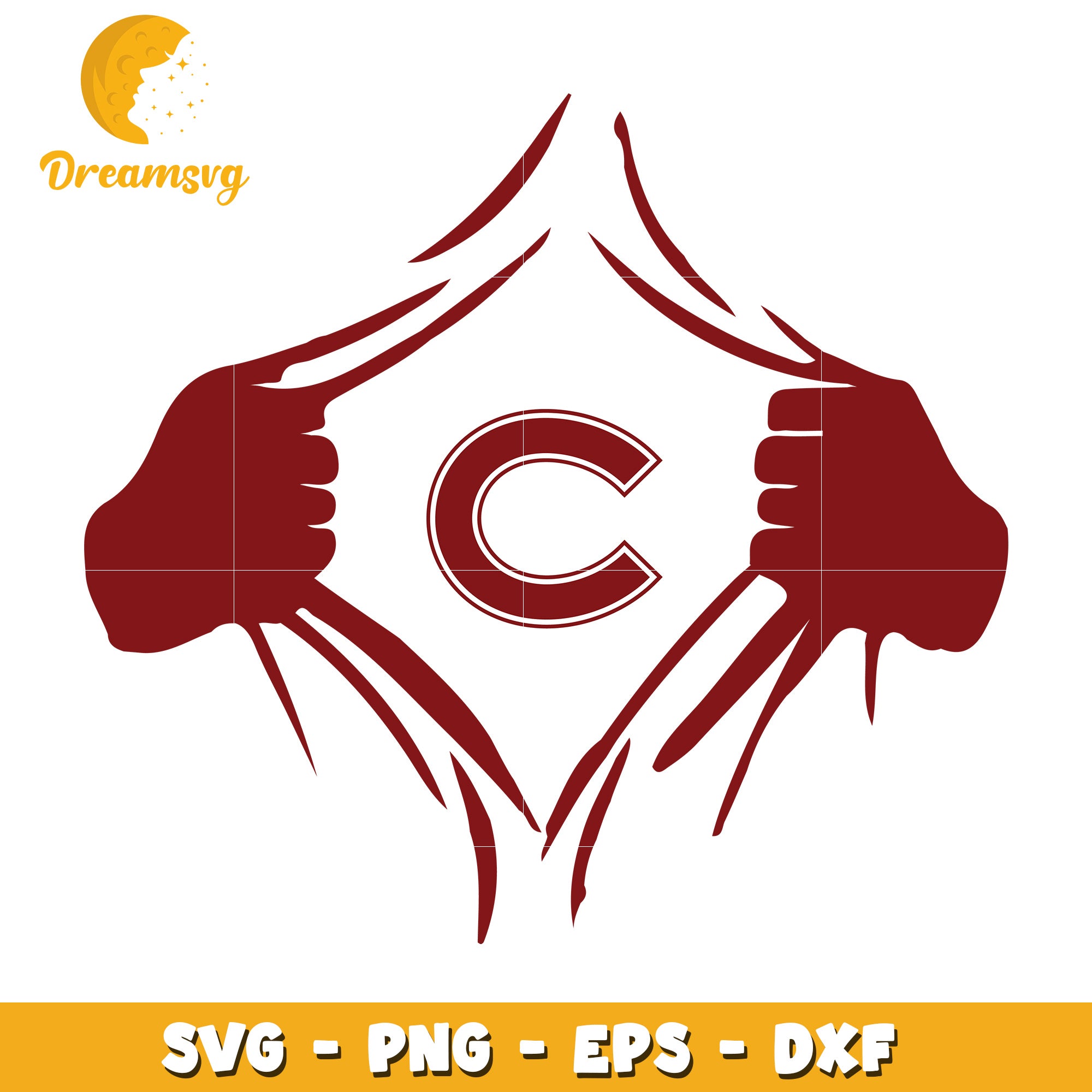 Stylish SVG Design of Hands Revealing a Letter C Logo