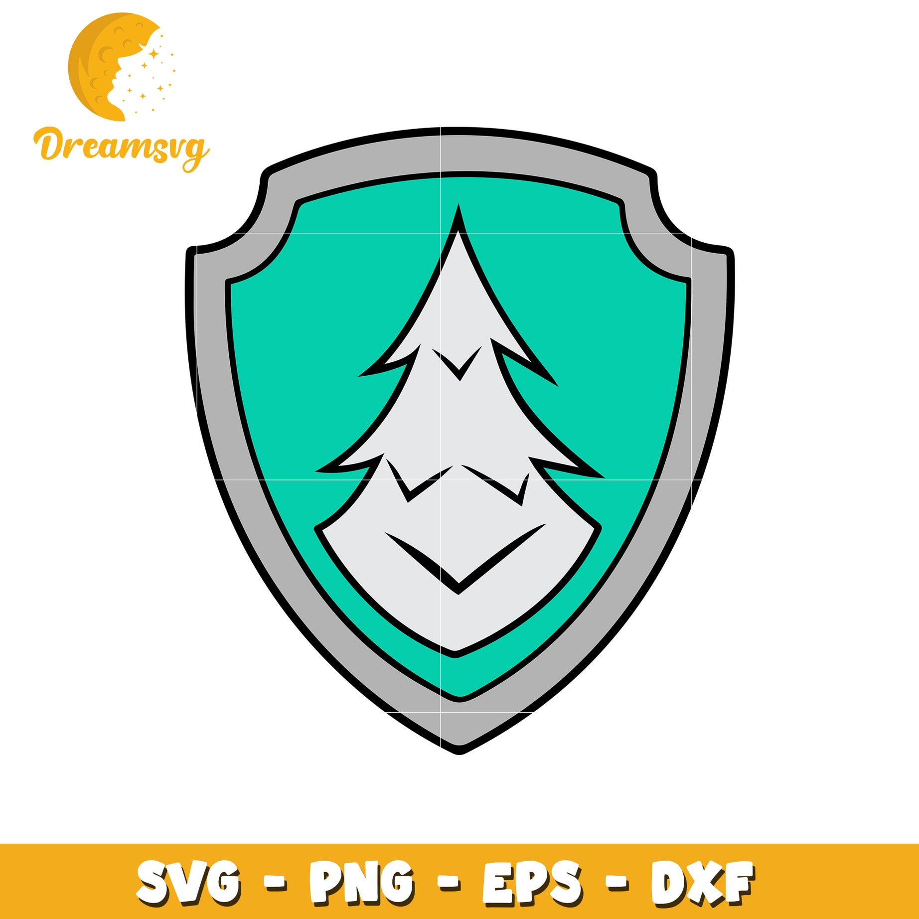 Stylish Shield Design with Tree SVG Format for Crafting