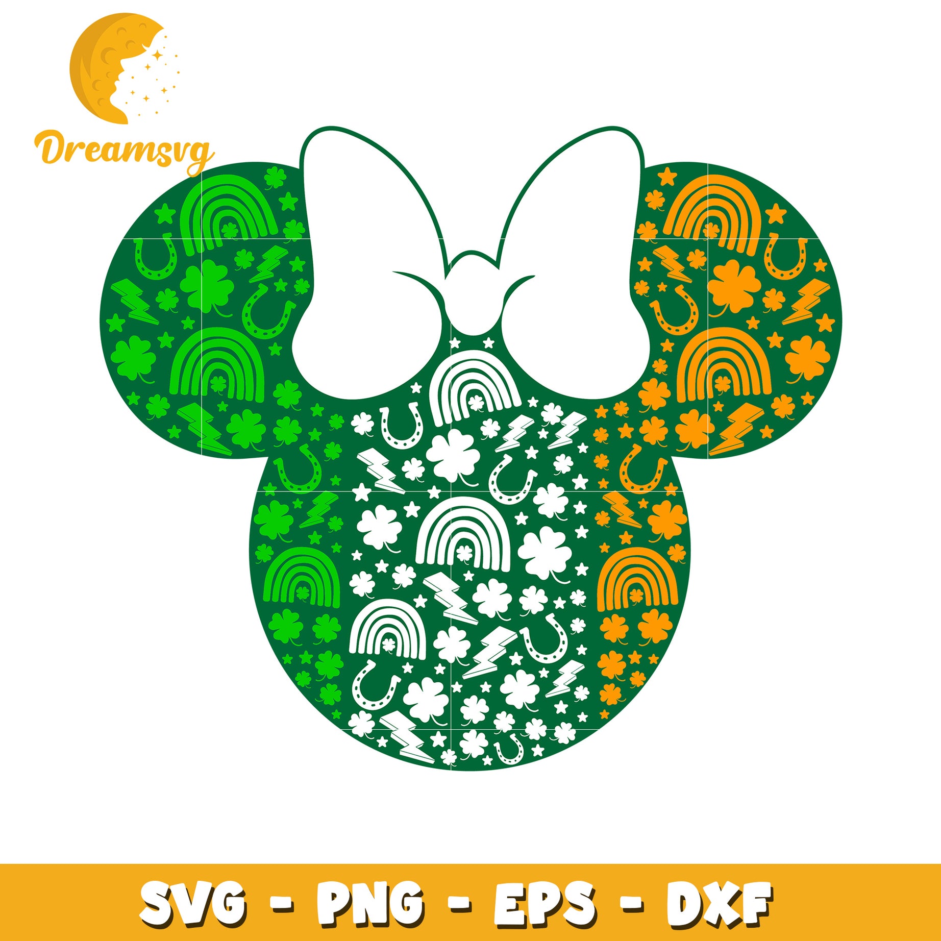 Stylish St Patricks Day SVG Minnie Mouse Design for Crafting