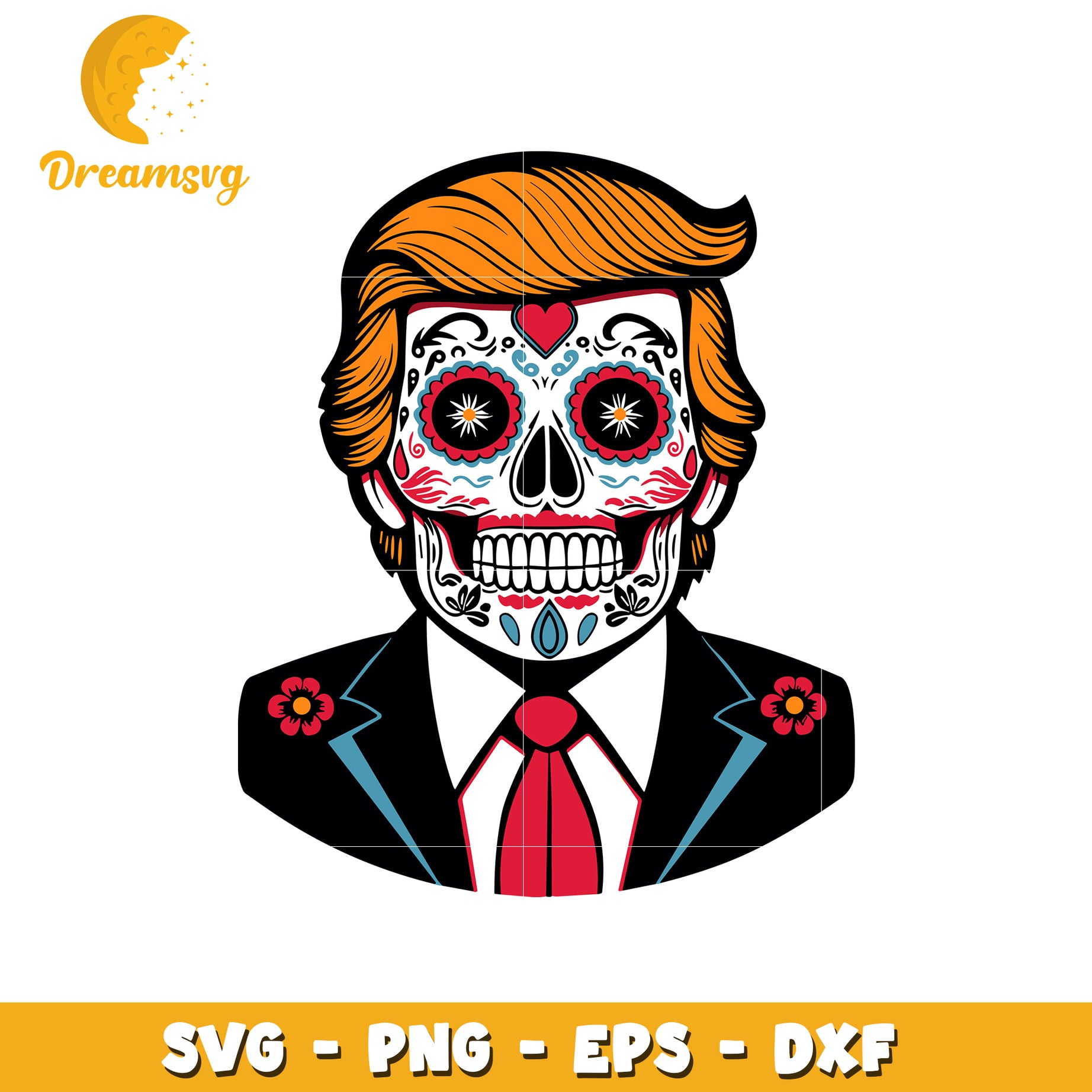 Sugar skull president svg, donald trump svg, halloween svg