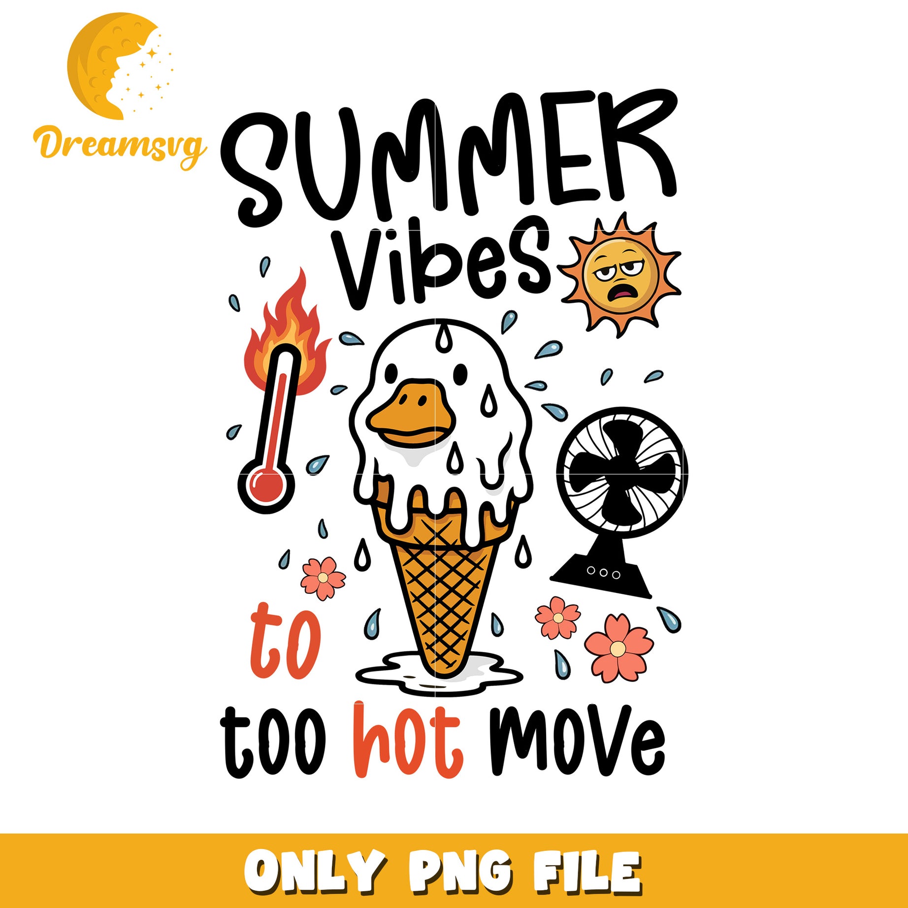 Summer vibes too hot png, hot summer png, beach vibes png