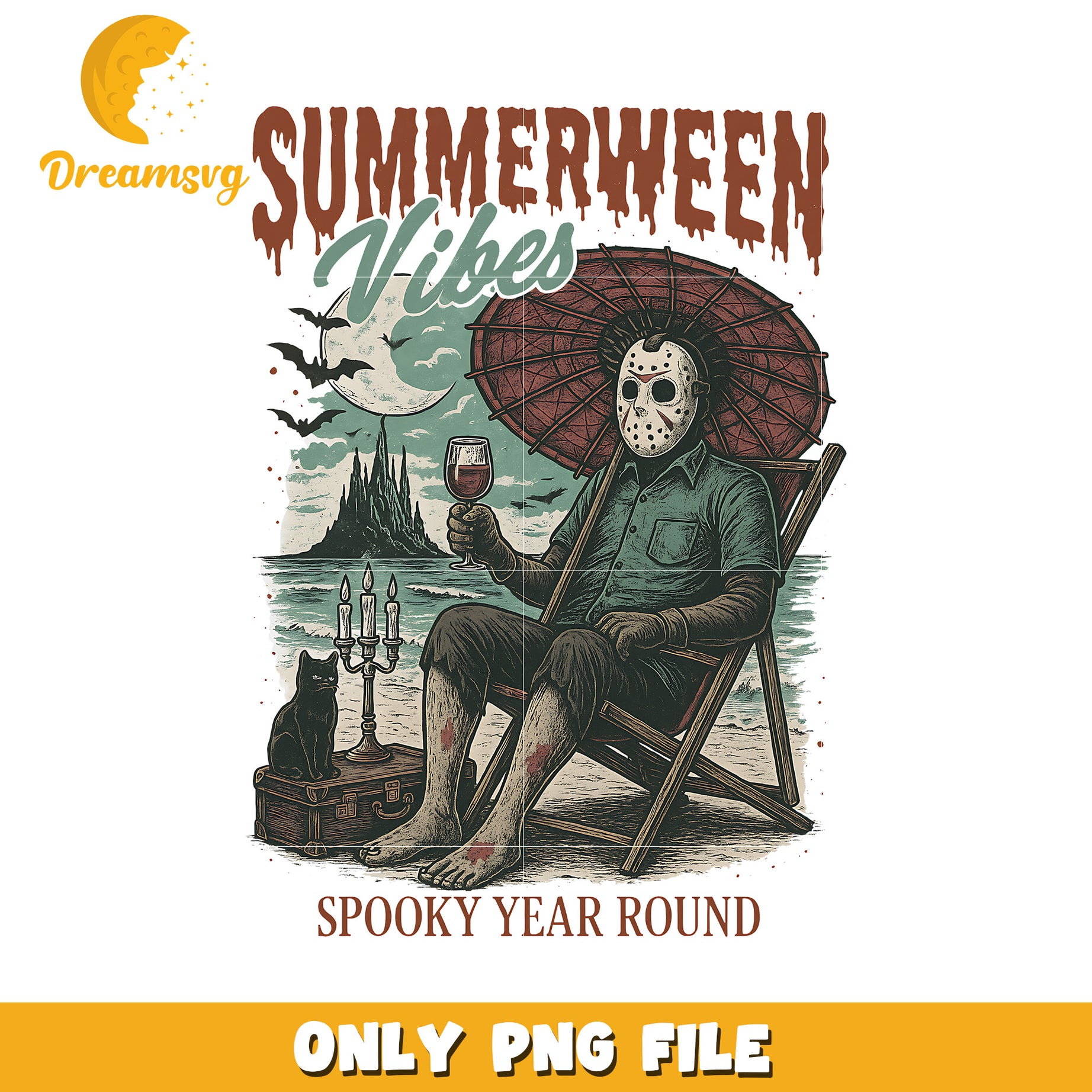 Summerween jason png, halloween quotes png, halloween holiday png
