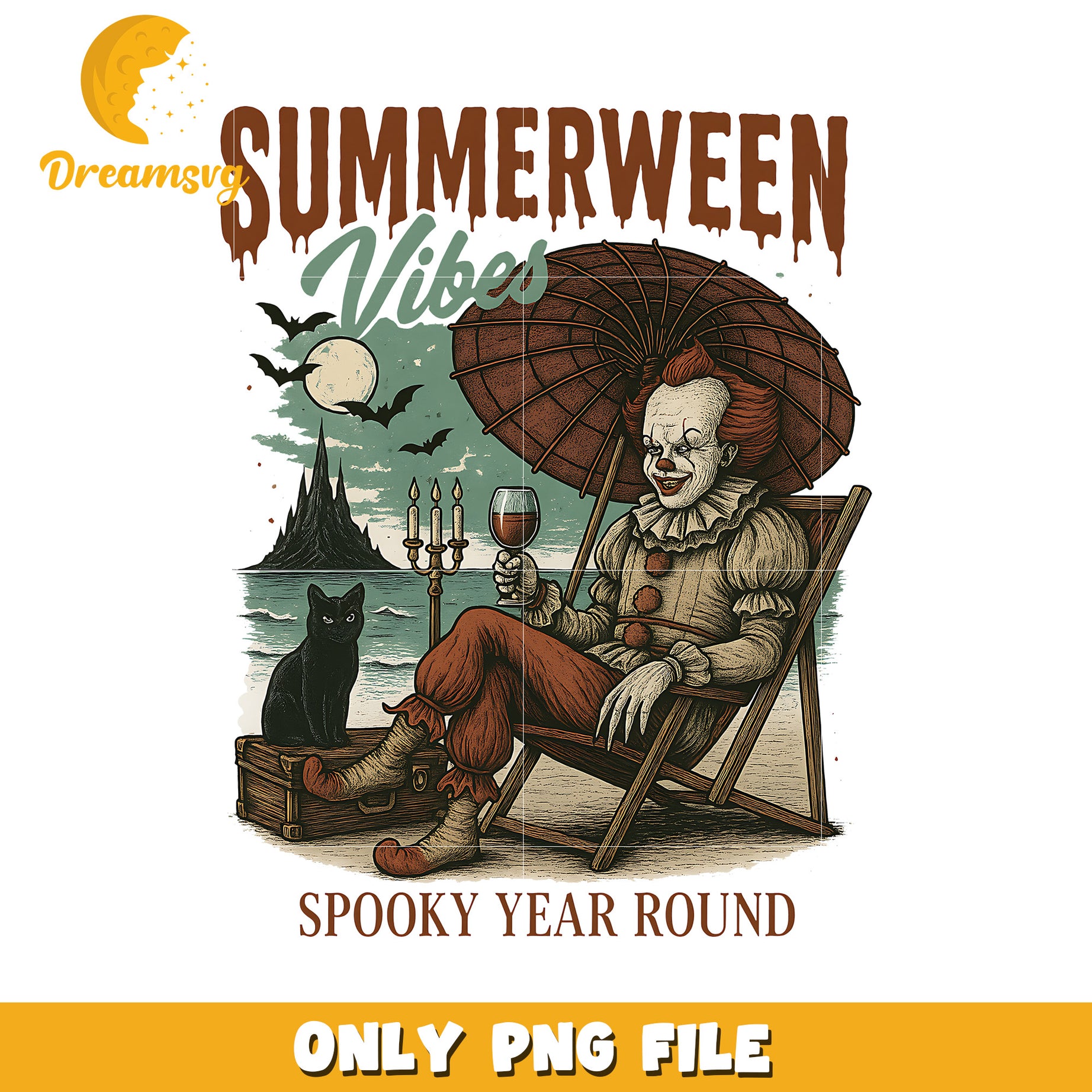 Summerween svg, summer halloween svg, spooky summer svg