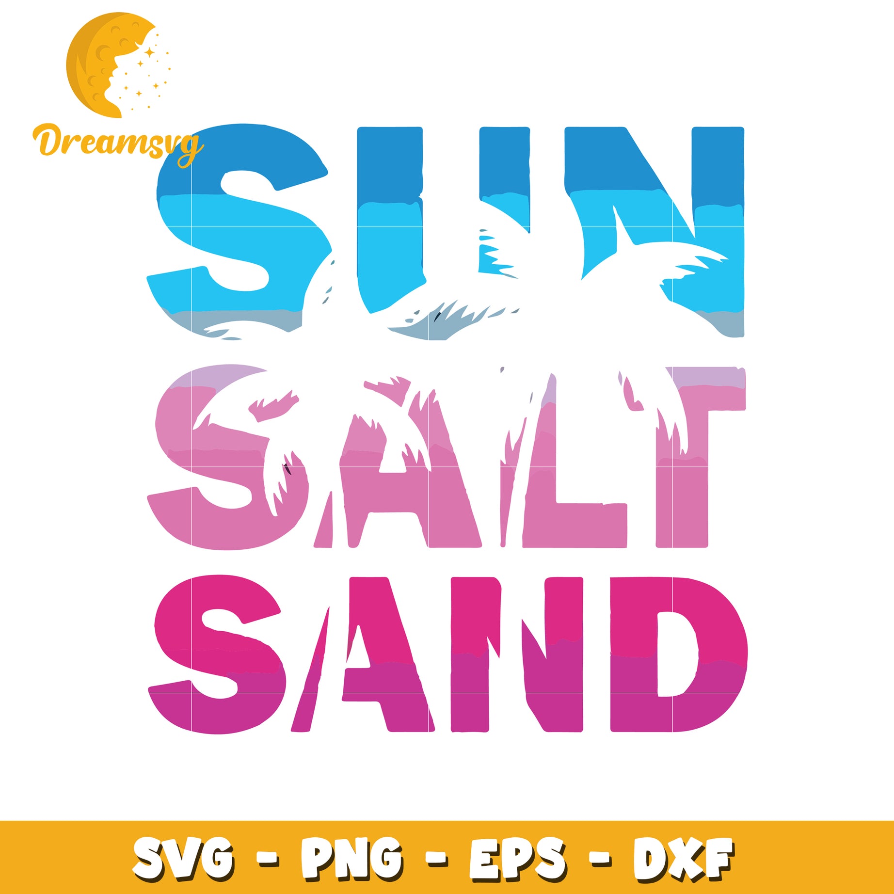 Sun Salt Sand SVG Cut File Beach Summer Design