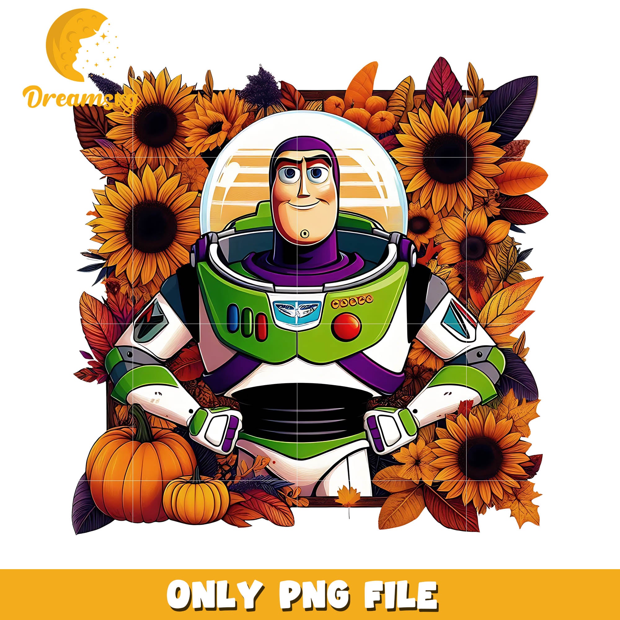 Sunflower Buzz halloween png, Disney halloween movie png