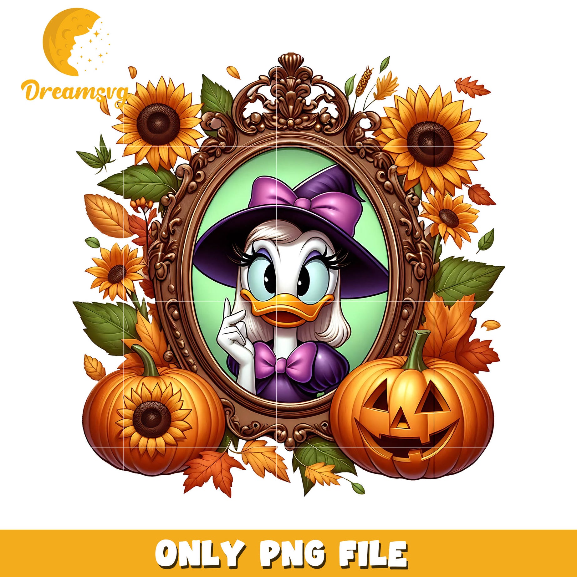 Sunflower Daisy halloween png, Disney halloween movie png