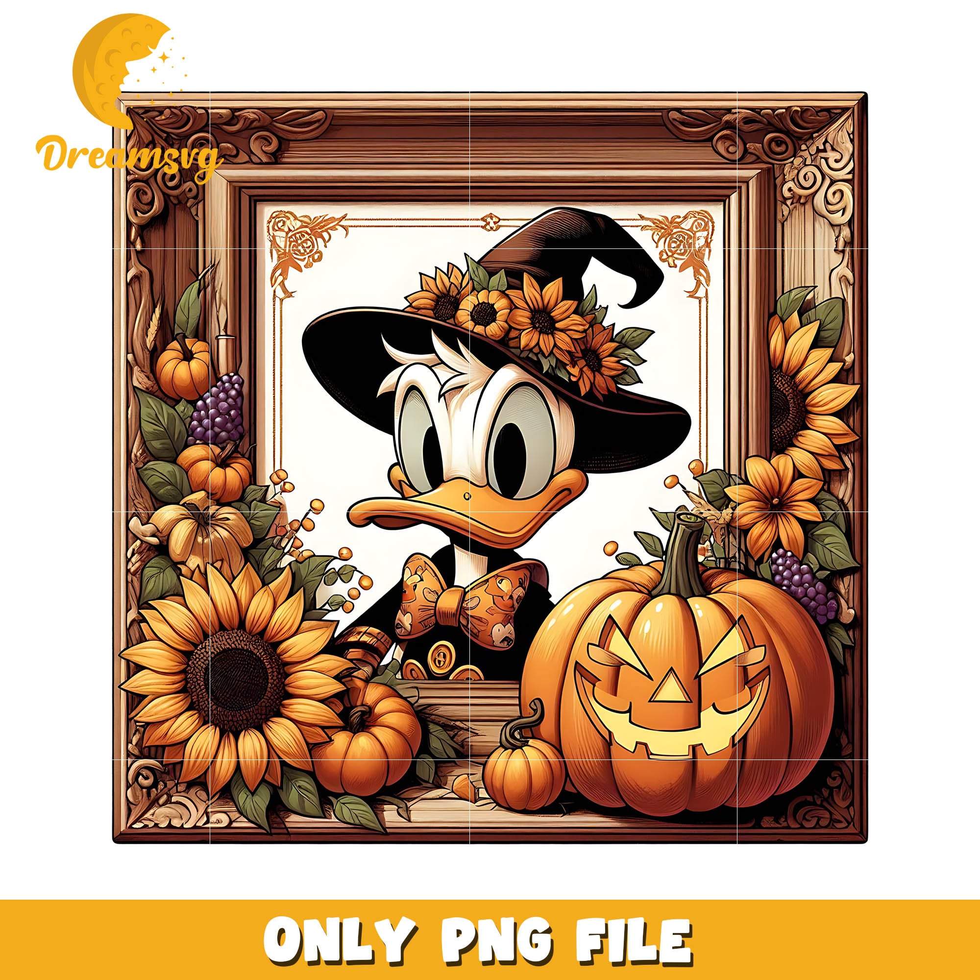 Sunflower Donald halloween png, Disney halloween movie png