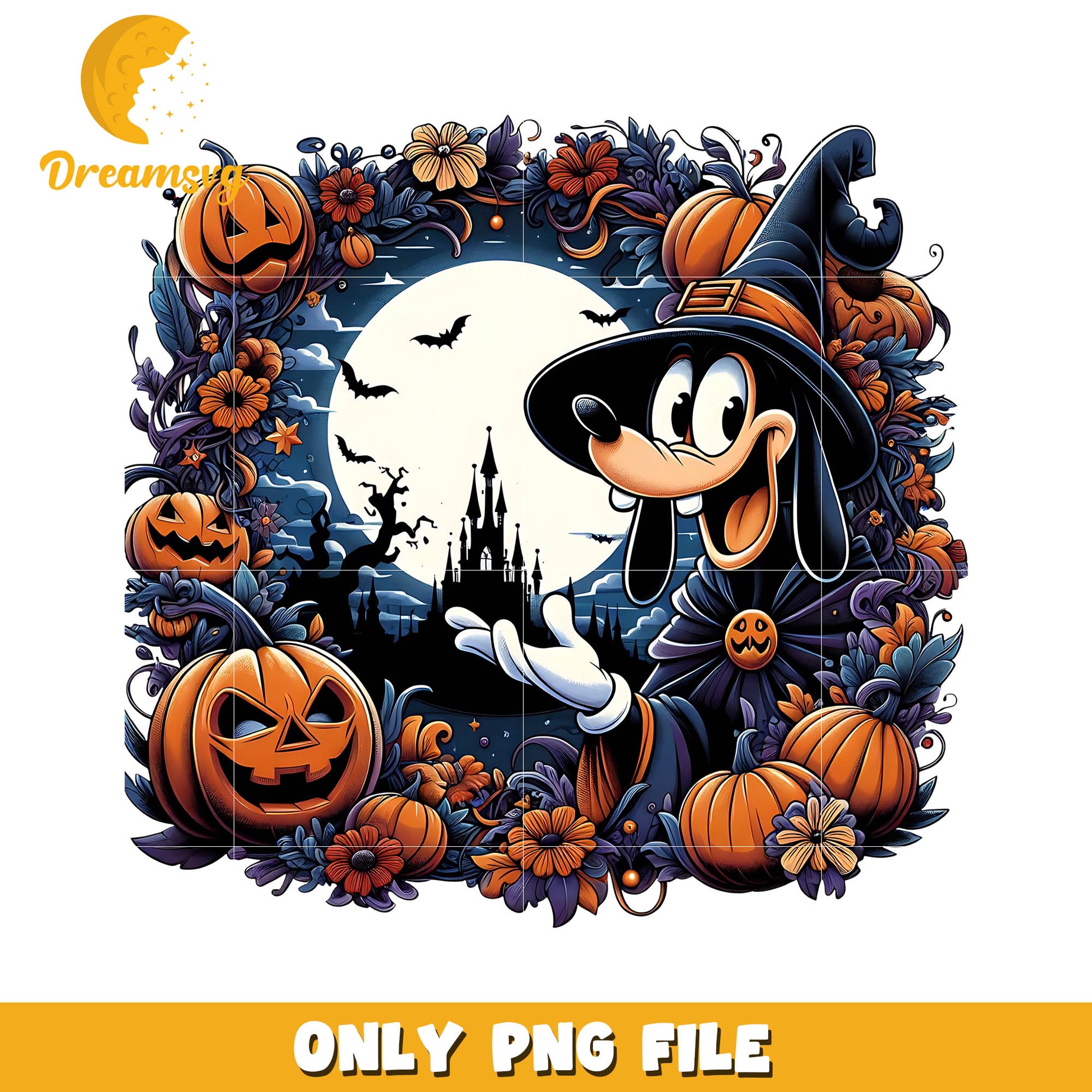 Sunflower Goofy halloween png, Disney halloween movie png