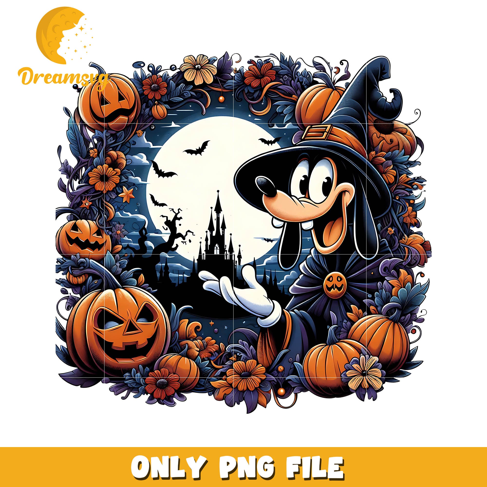 Sunflower Goofy halloween png, Disney halloween movie png