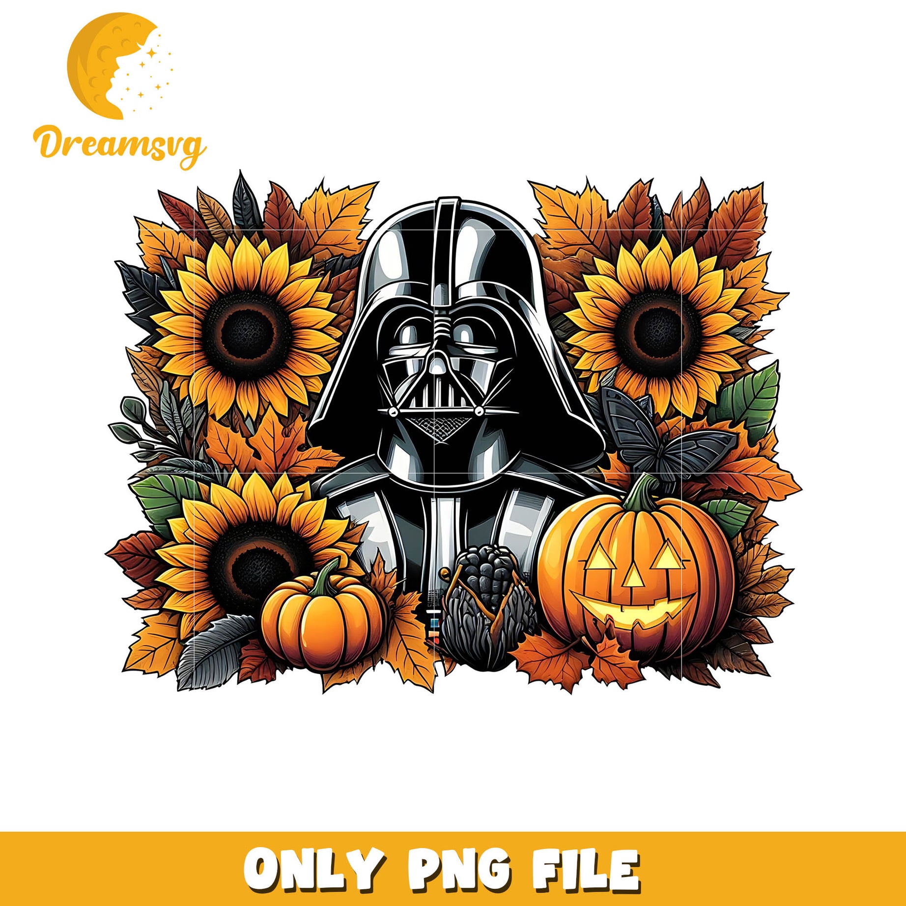 Sunflower Star wars halloween png, Disney halloween movie png