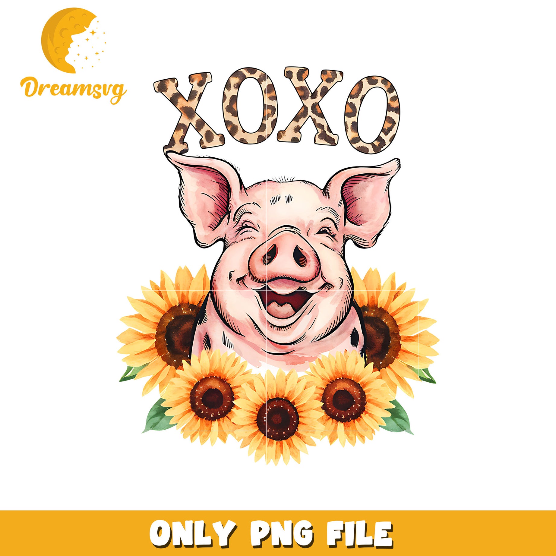 Sunflower pig xoxo valentine png, xoxo valentine png, sunflower png