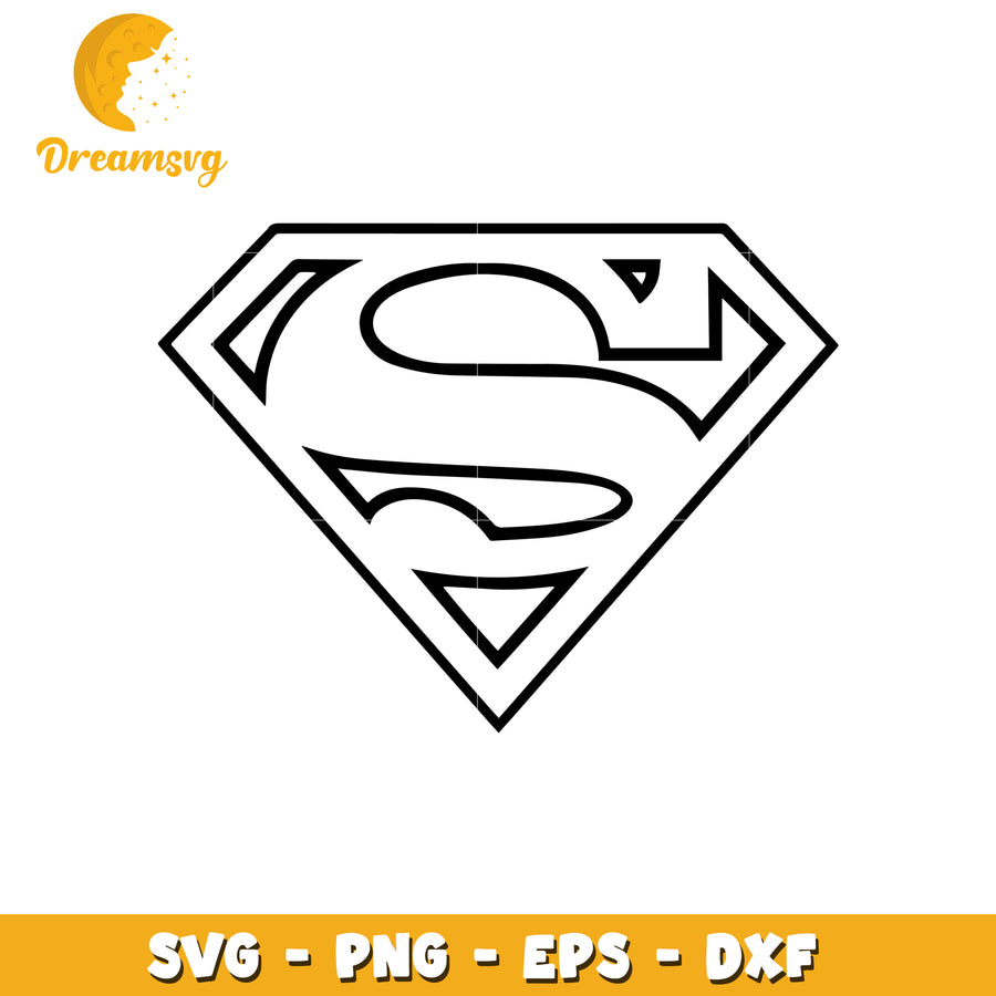 Sunperman logo bakck and white svg, superman movie svg, dc comic svg