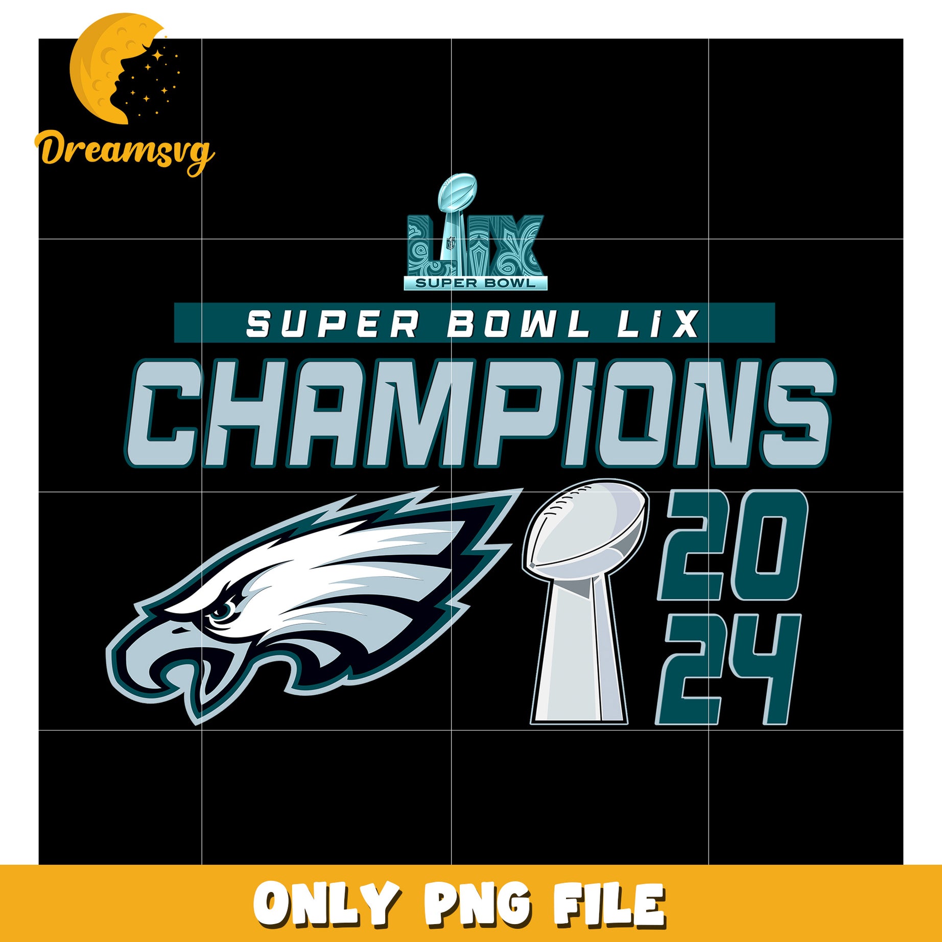 Super Bowl LIX Champions PNG 2024 Eagles