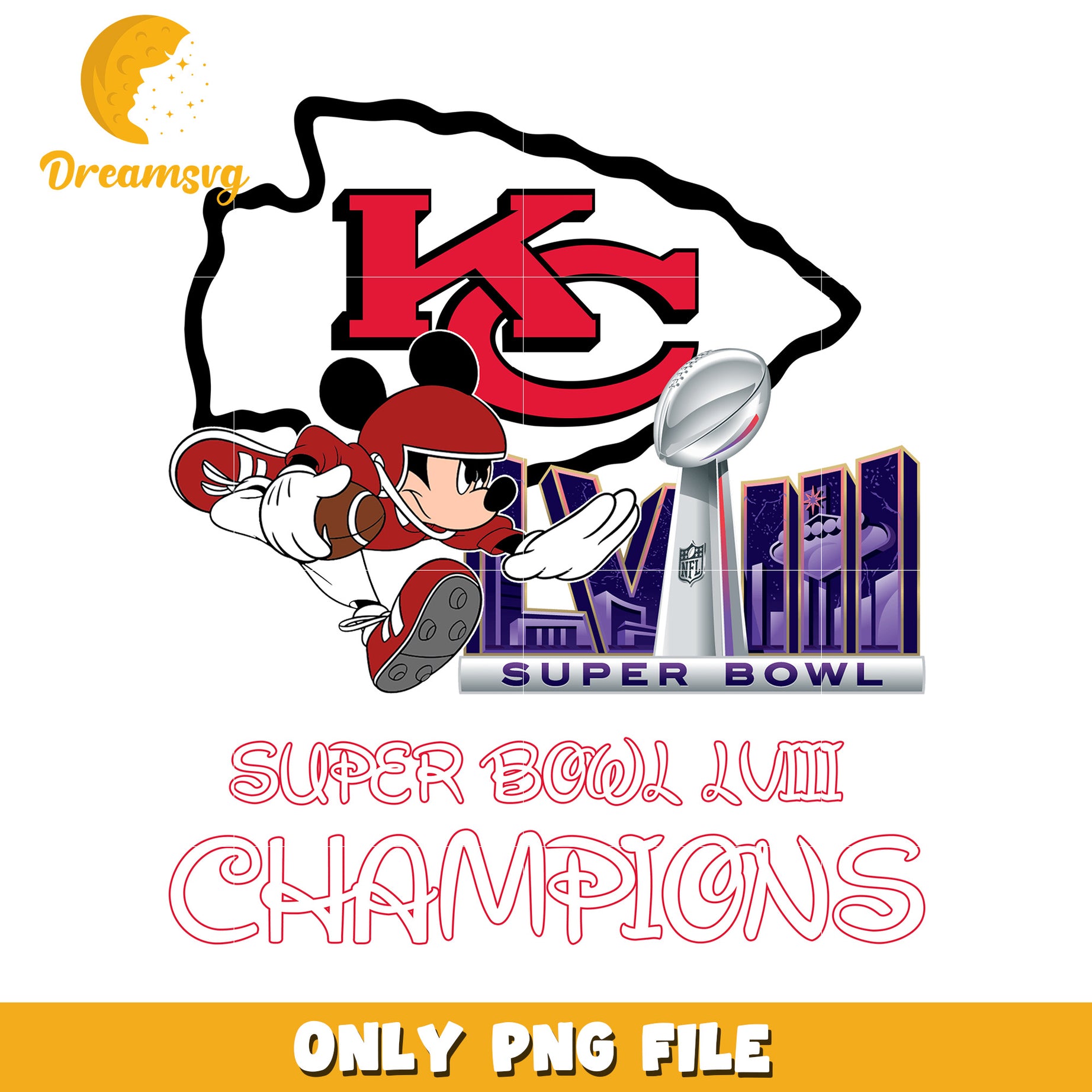 Super Bowl LVIII Champions PNG Kansas City Design