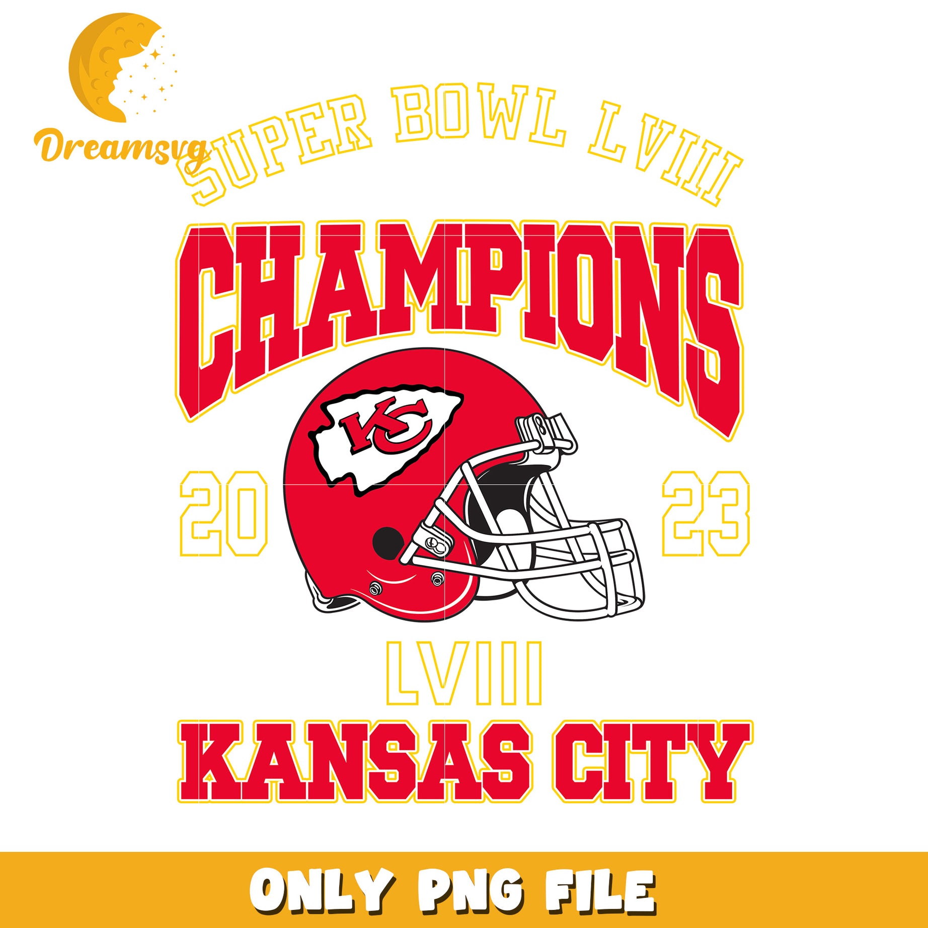 Super Bowl LVIII Kansas City Champions PNG Design