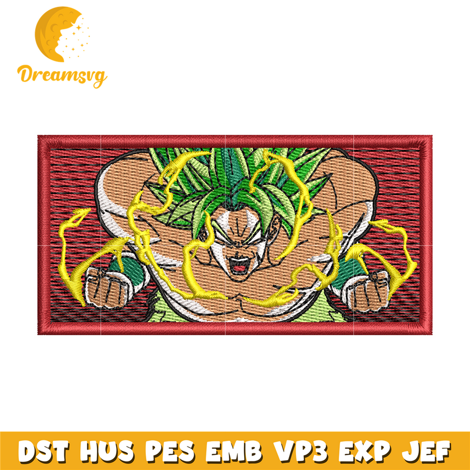 Super Broly embroidery design
