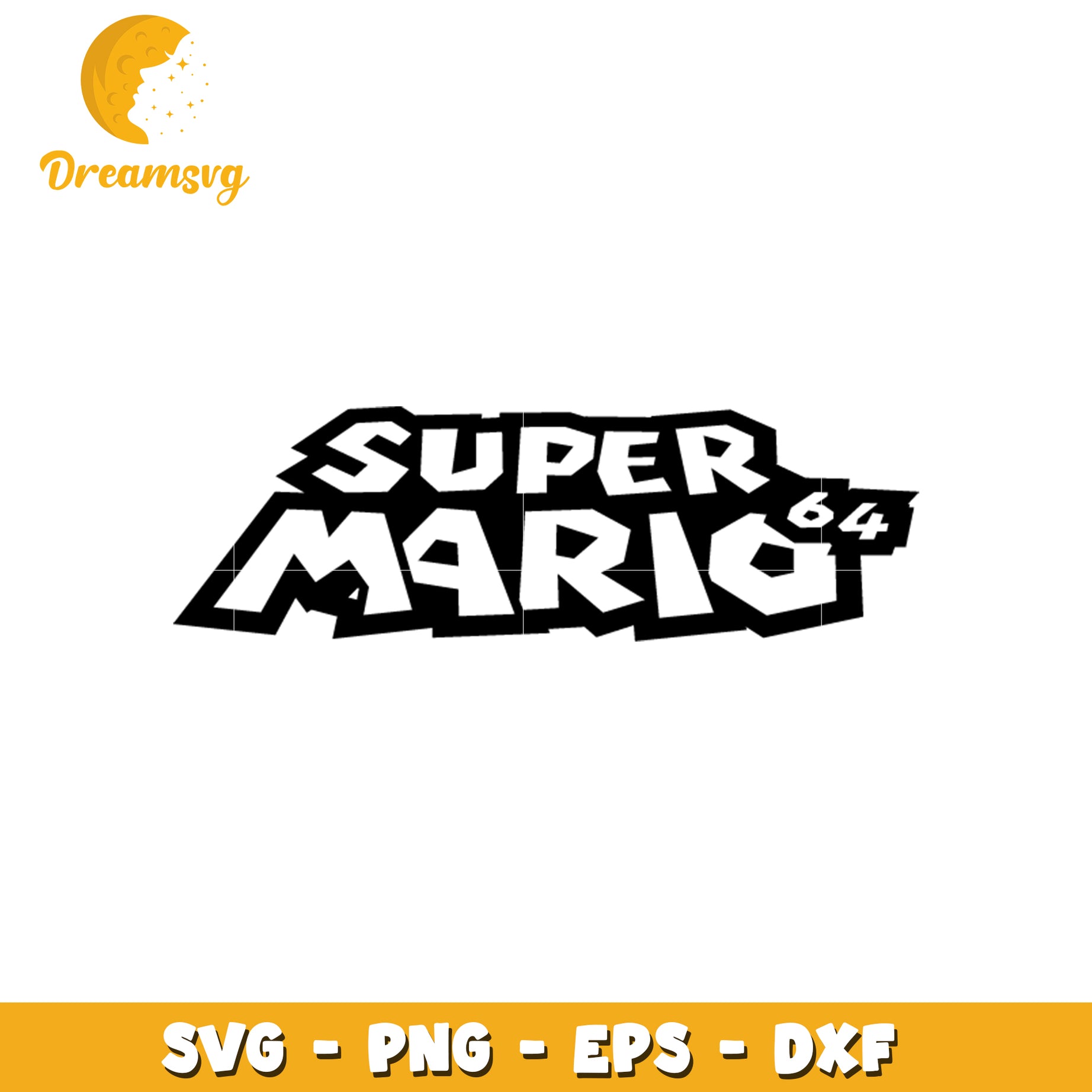 Super Mario 64 SVG PNG EPS DXF Cut File