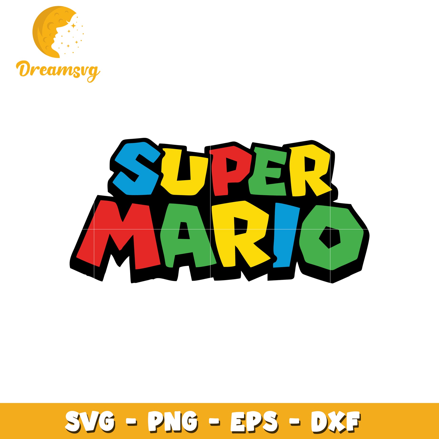 Super Mario Logo SVG Digital Download for Crafts and Design