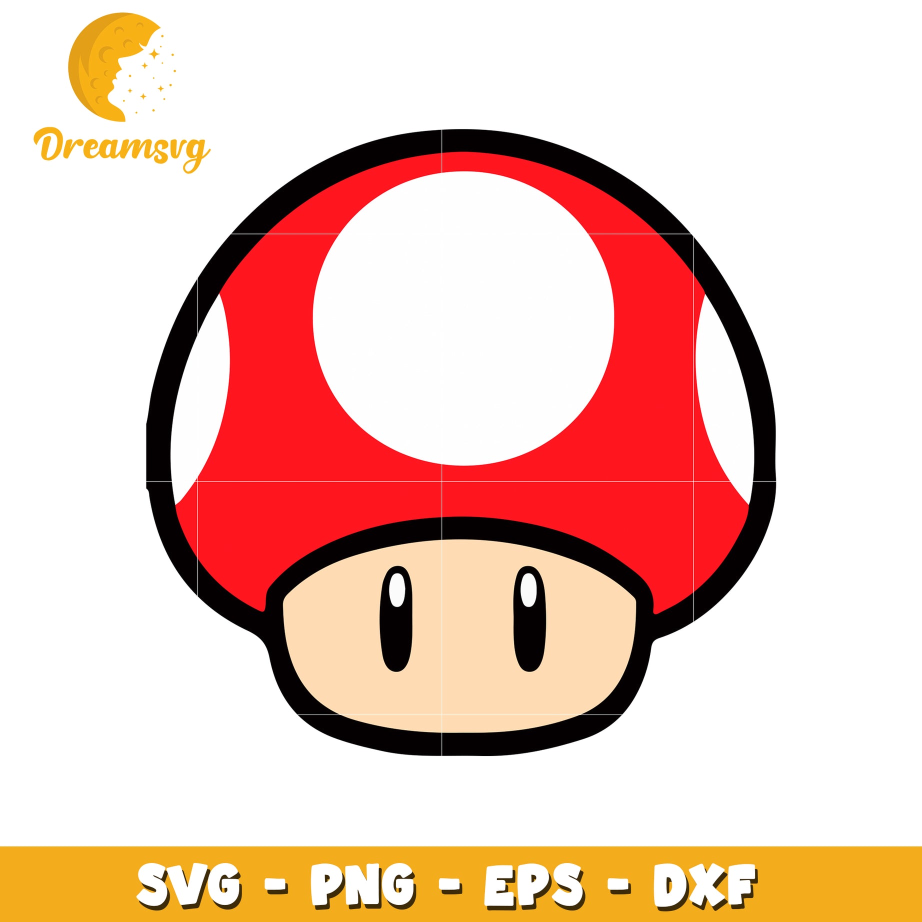 Super Mario Mushroom SVG PNG EPS DXF