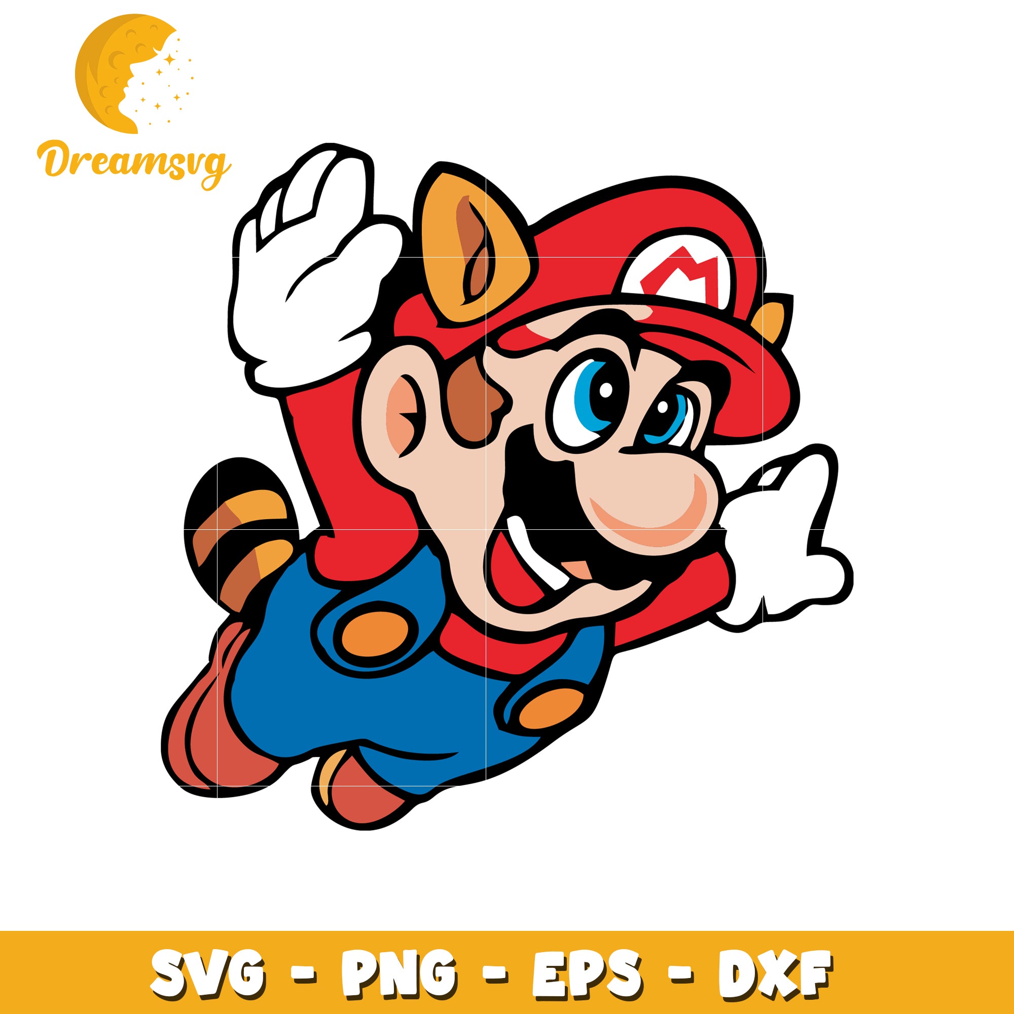 Super Mario Raccoon SVG Cut File – DreamSVG Store