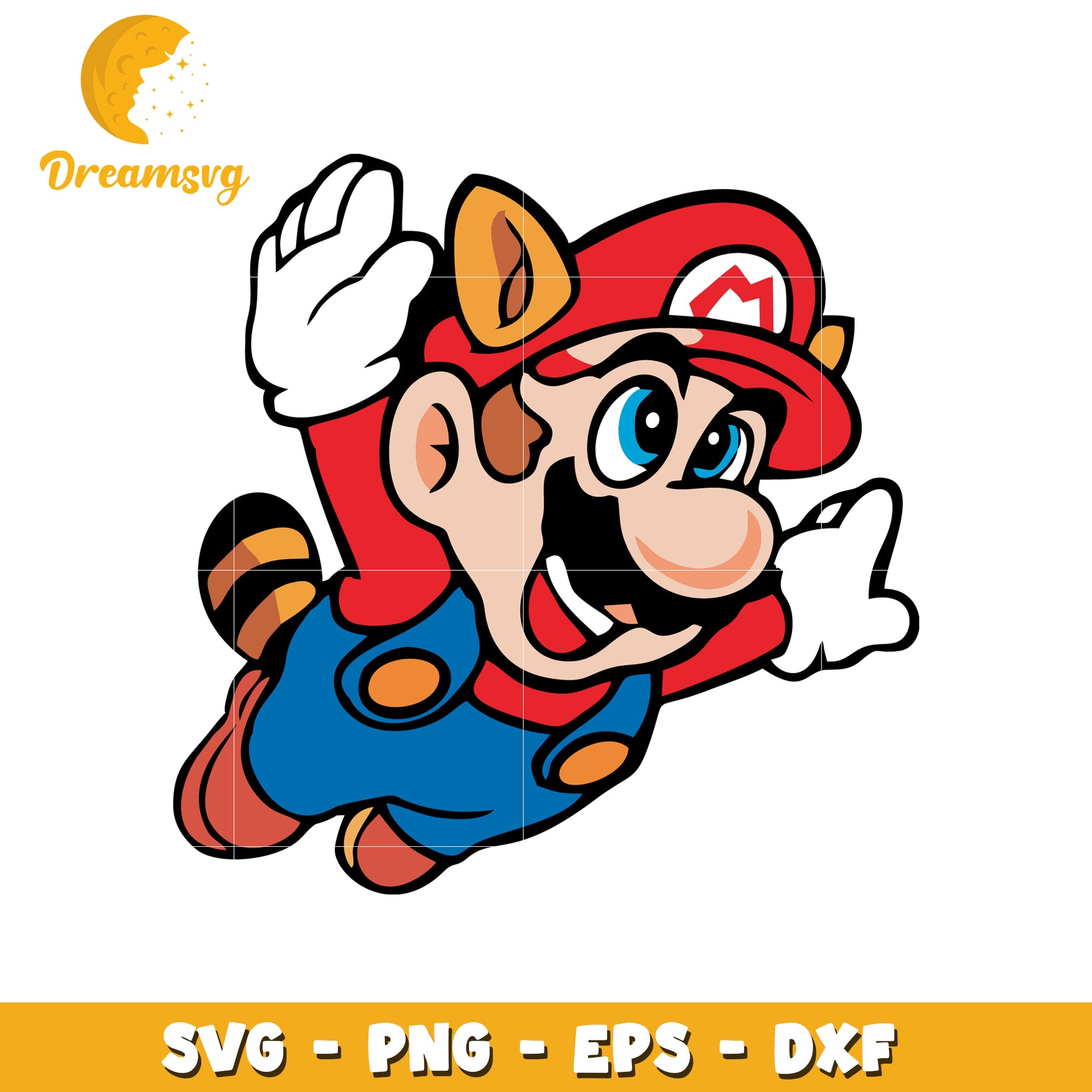 Super Mario Raccoon SVG Cut File