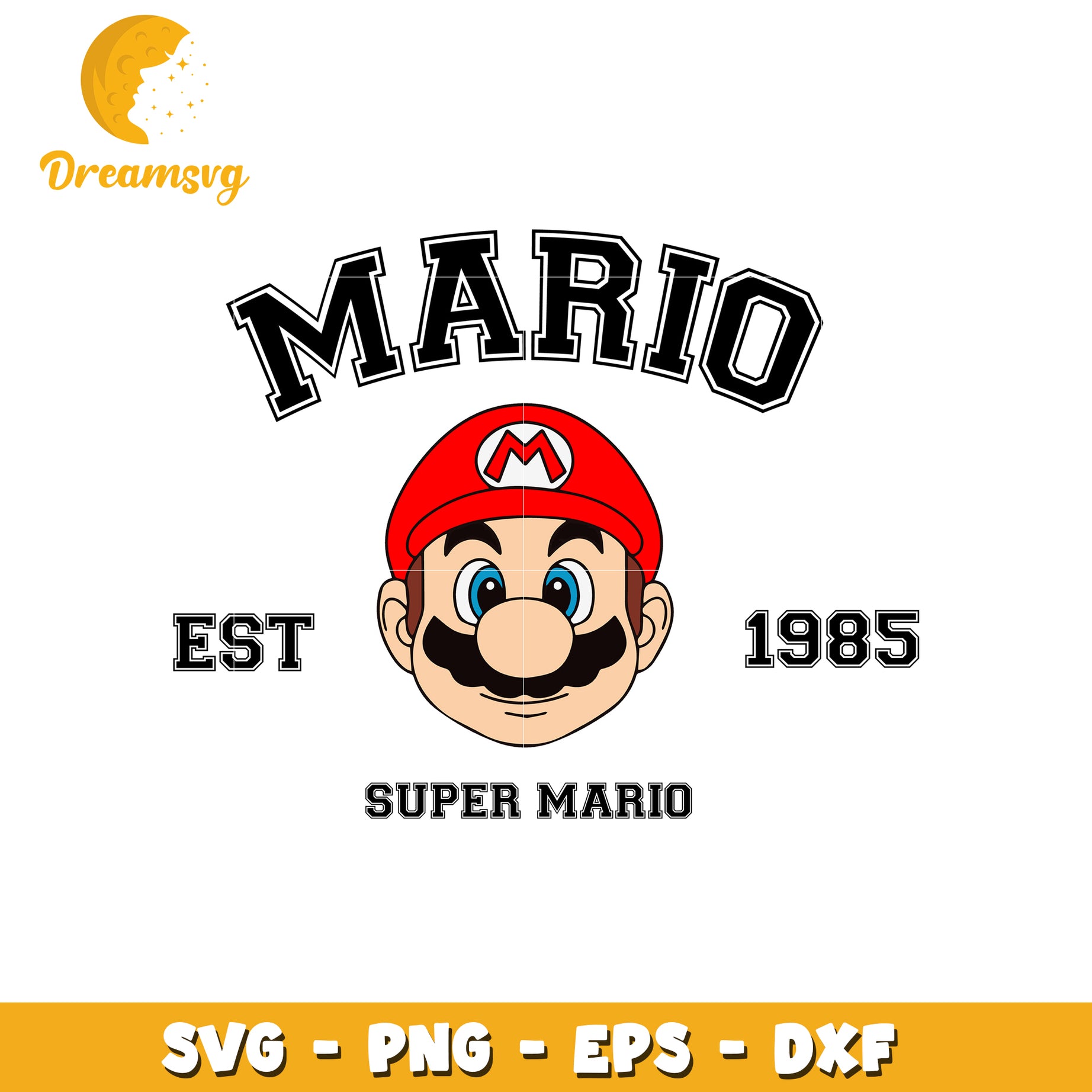 Super Mario SVG PNG EPS DXF Cut File