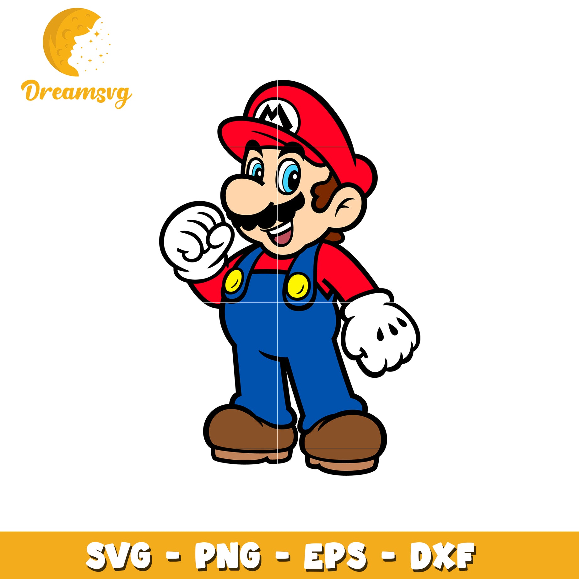 Super Mario SVG PNG EPS DXF Files