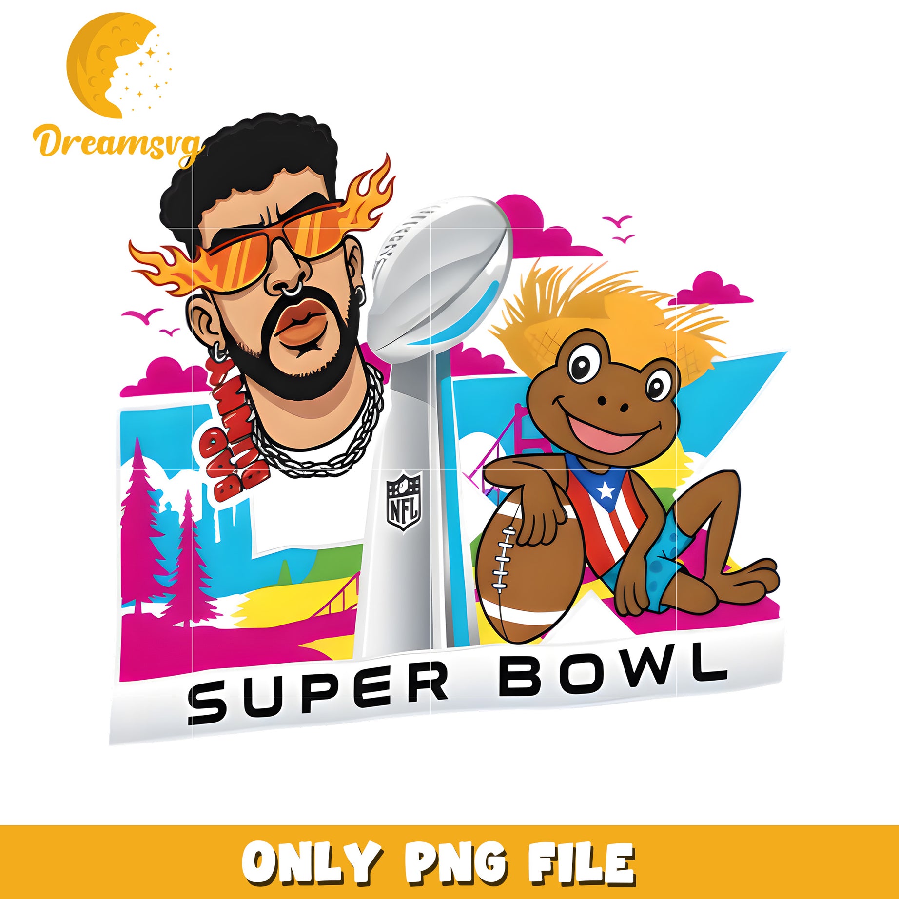 Super bowl design png, benito bowl png, island vibes png