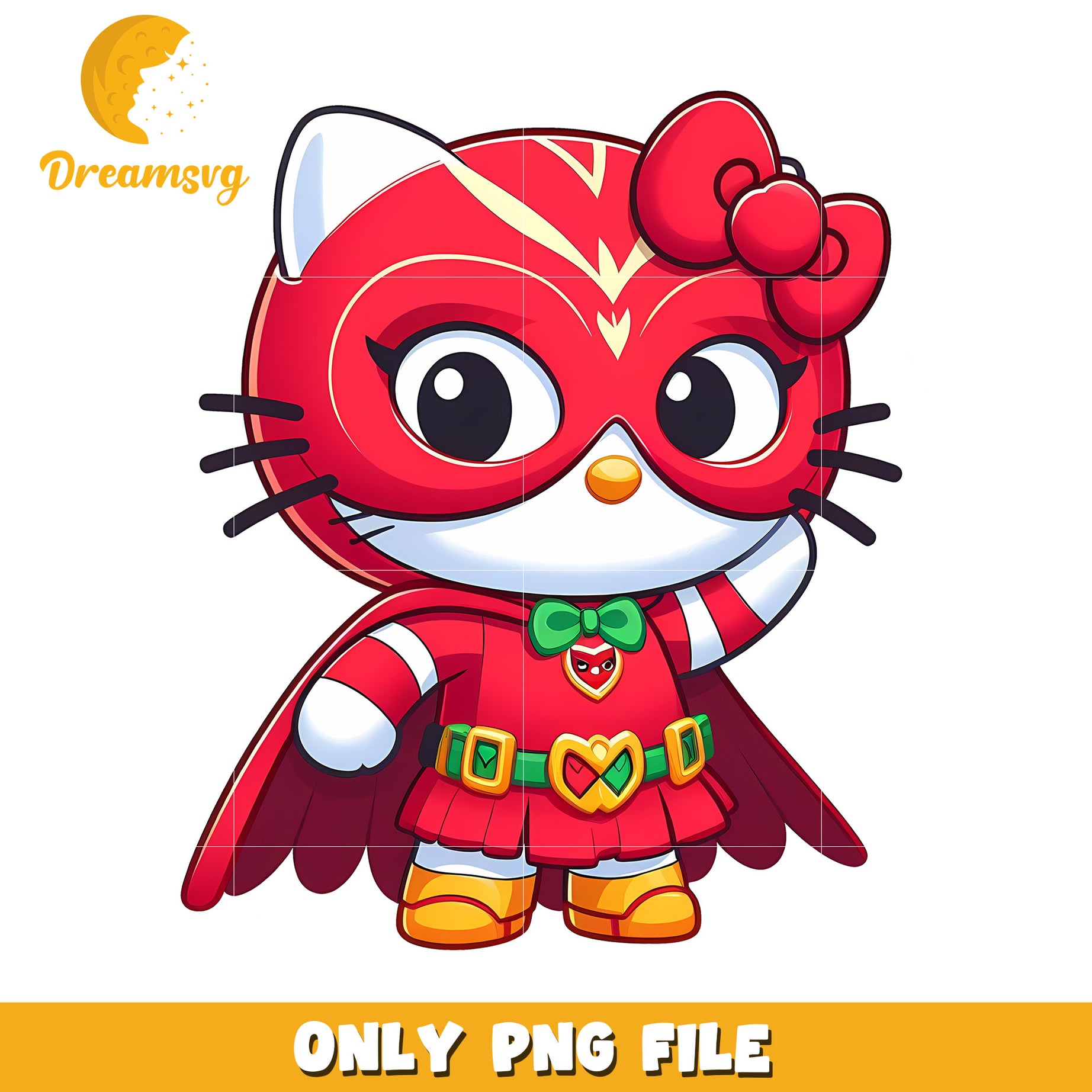 Superhero Hello Kitty PNG Image