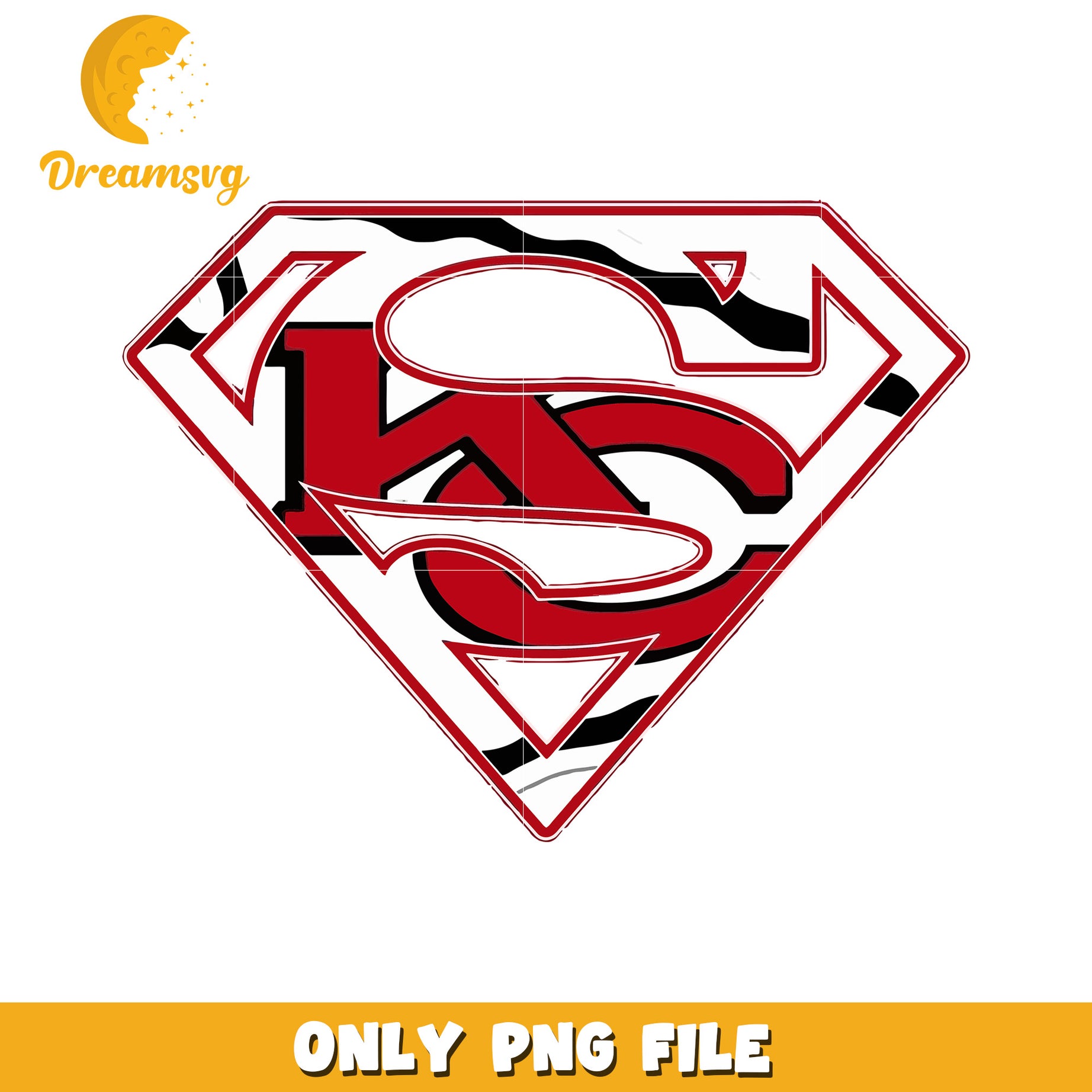 Superhero Logo Red and Black PNG Image File