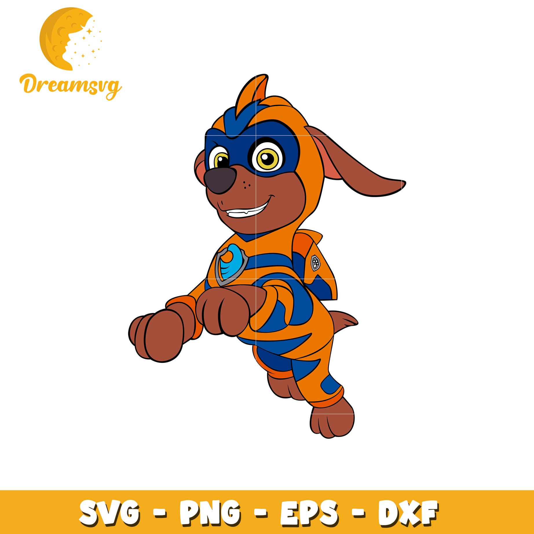 Superhero Puppy SVG PNG EPS DXF