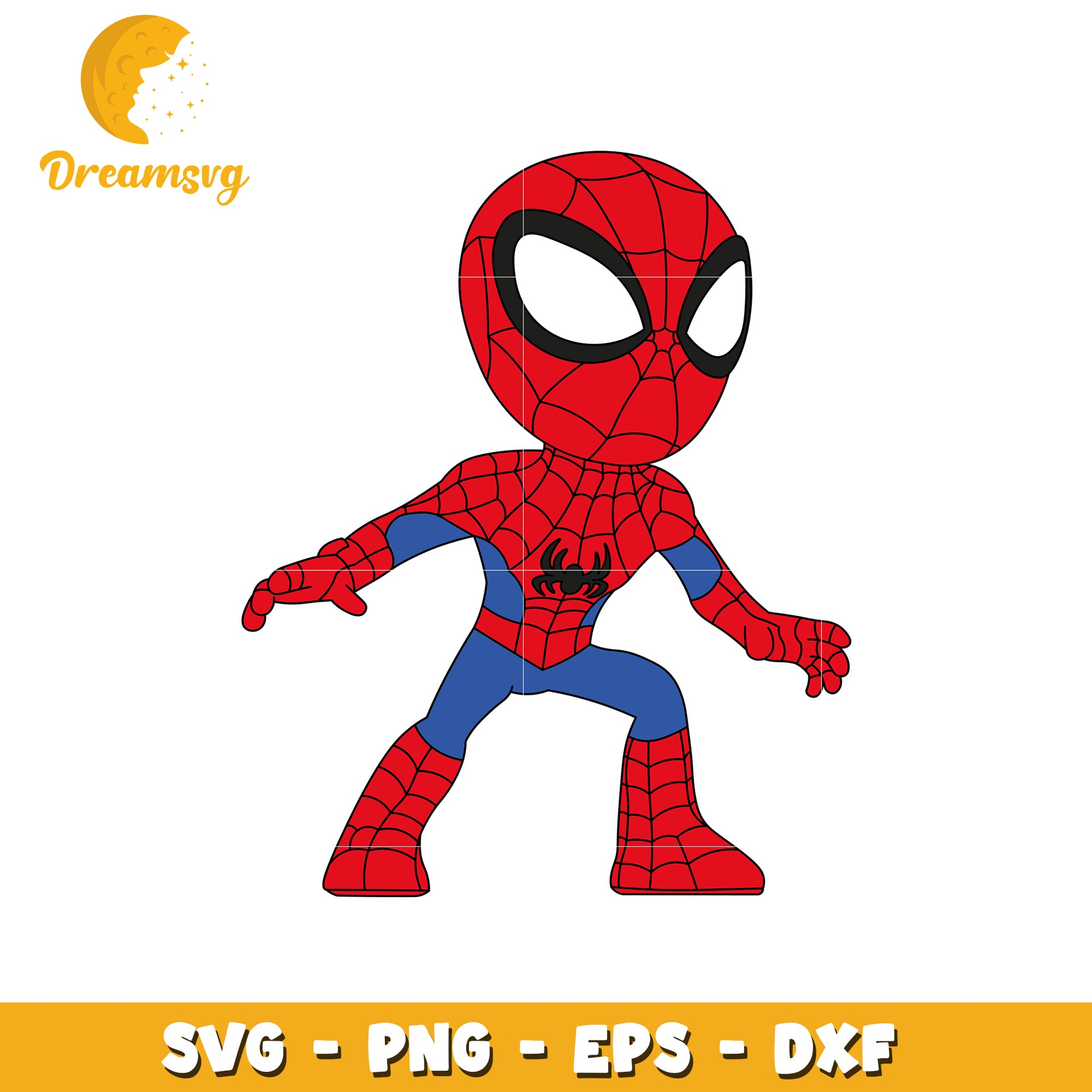 Superhero Spider-Man SVG Cut File for Print and Design