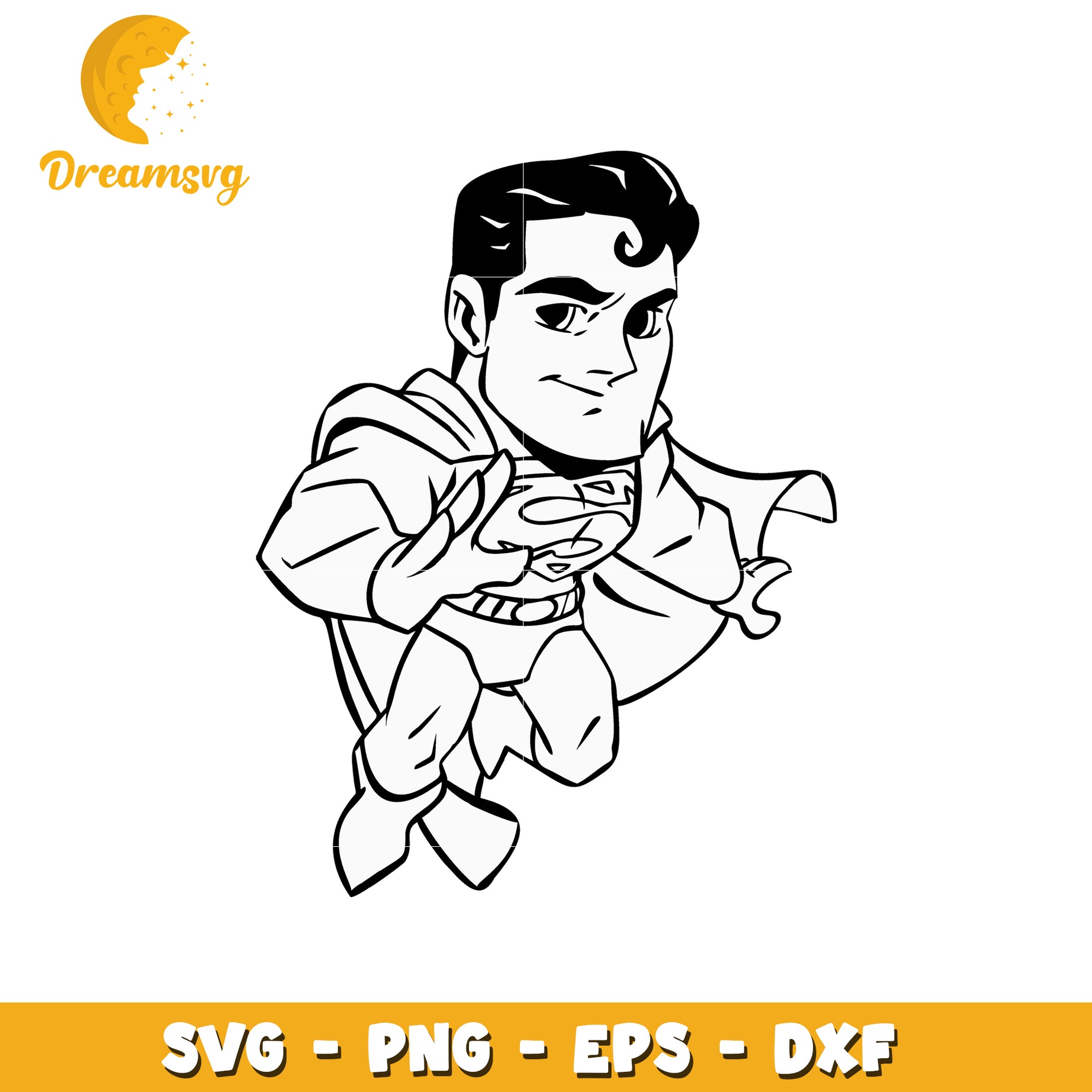 Superman SVG PNG EPS DXF Cut File