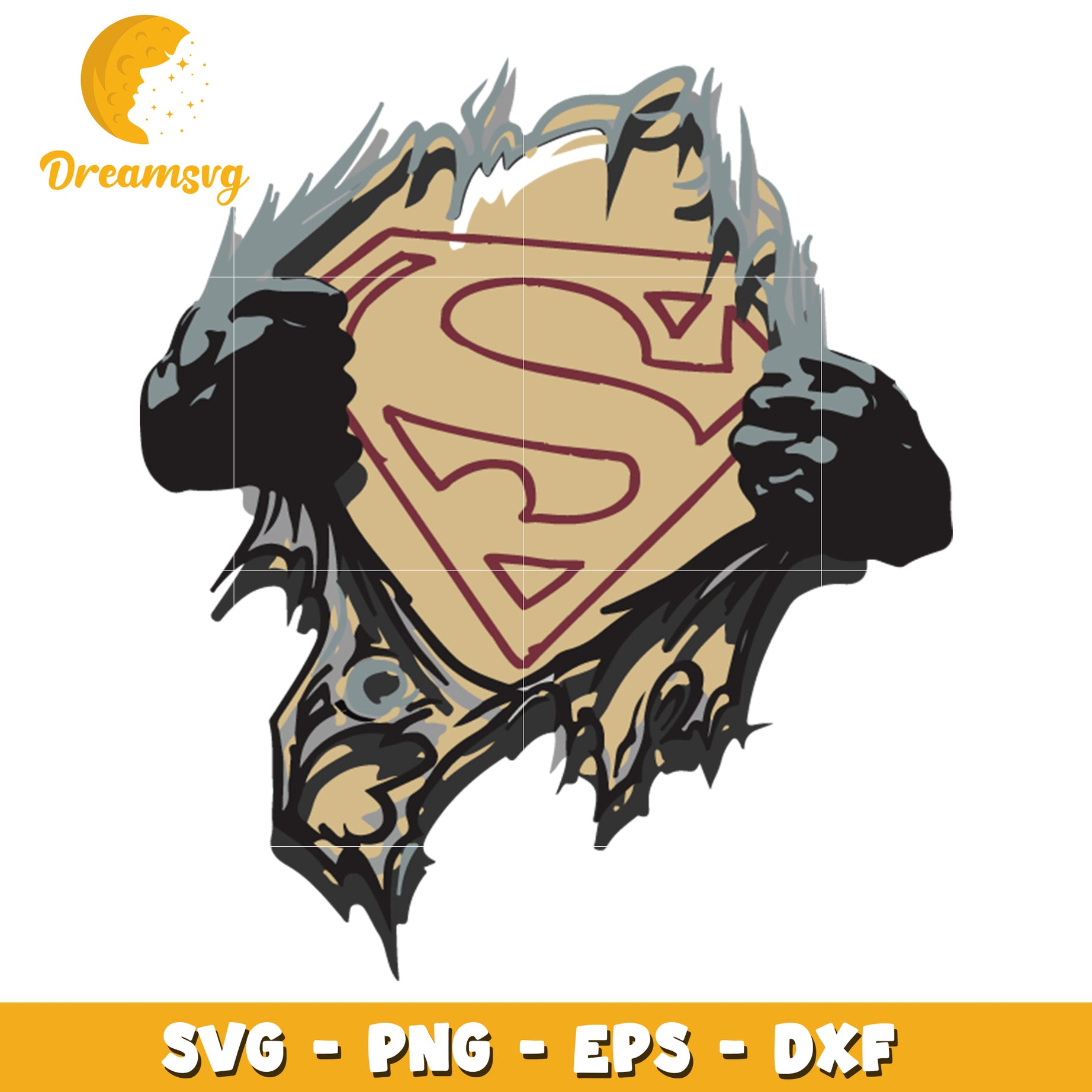 Superman SVG PNG EPS DXF Files