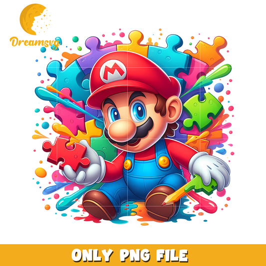 Super mario character autism png, autism awareness png, game png