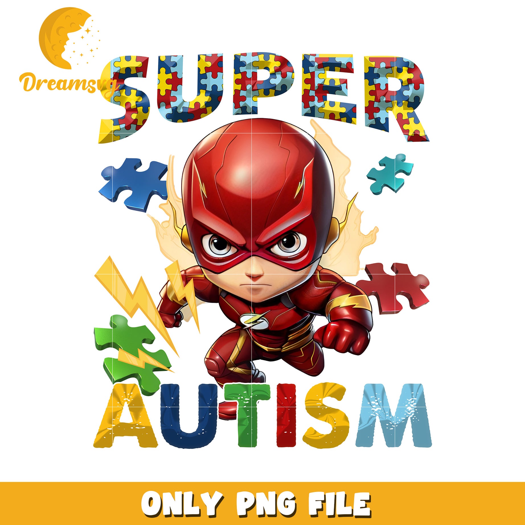 Super the Flash autism png, autism awareness png, marvel png