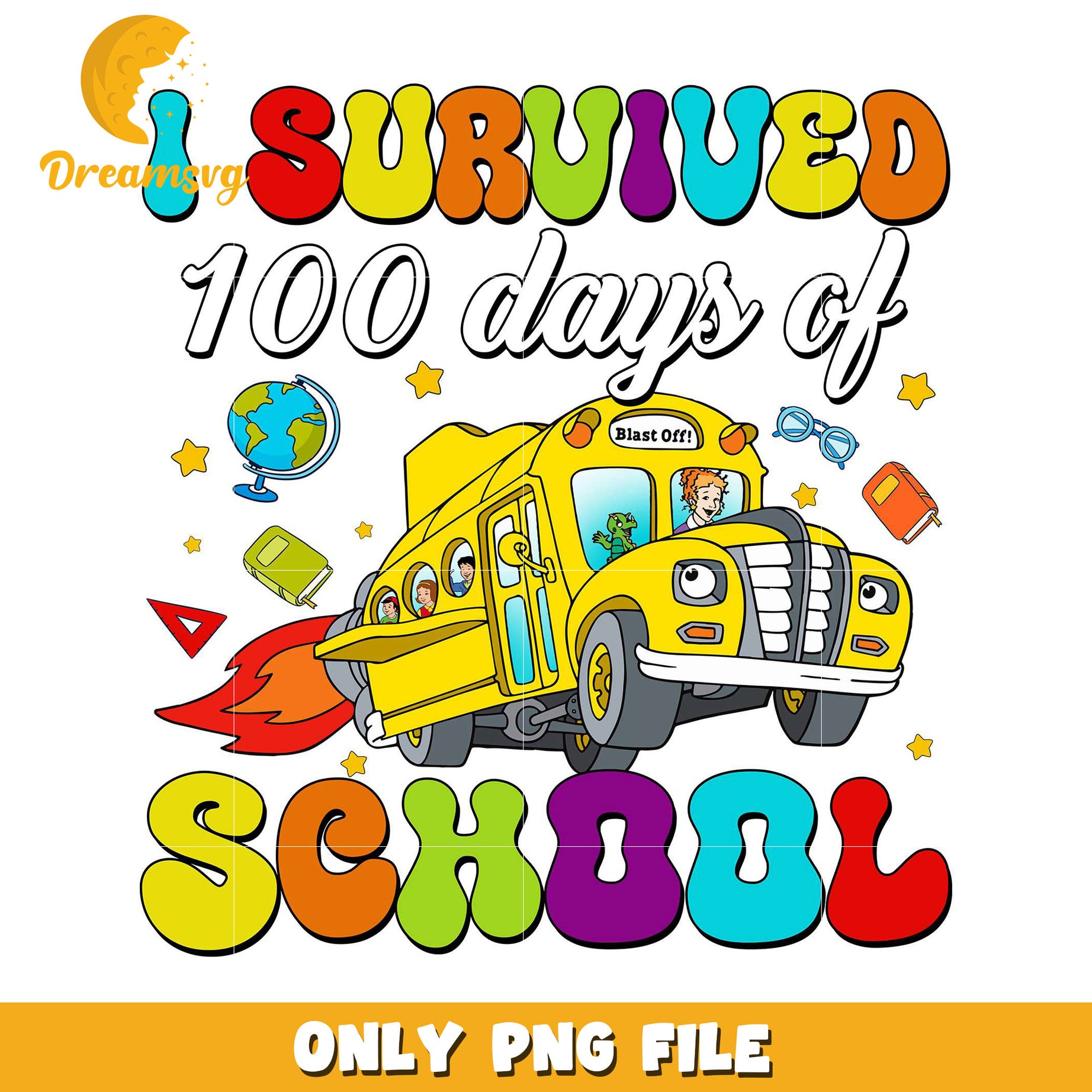 Survived 100 Days of School PNG