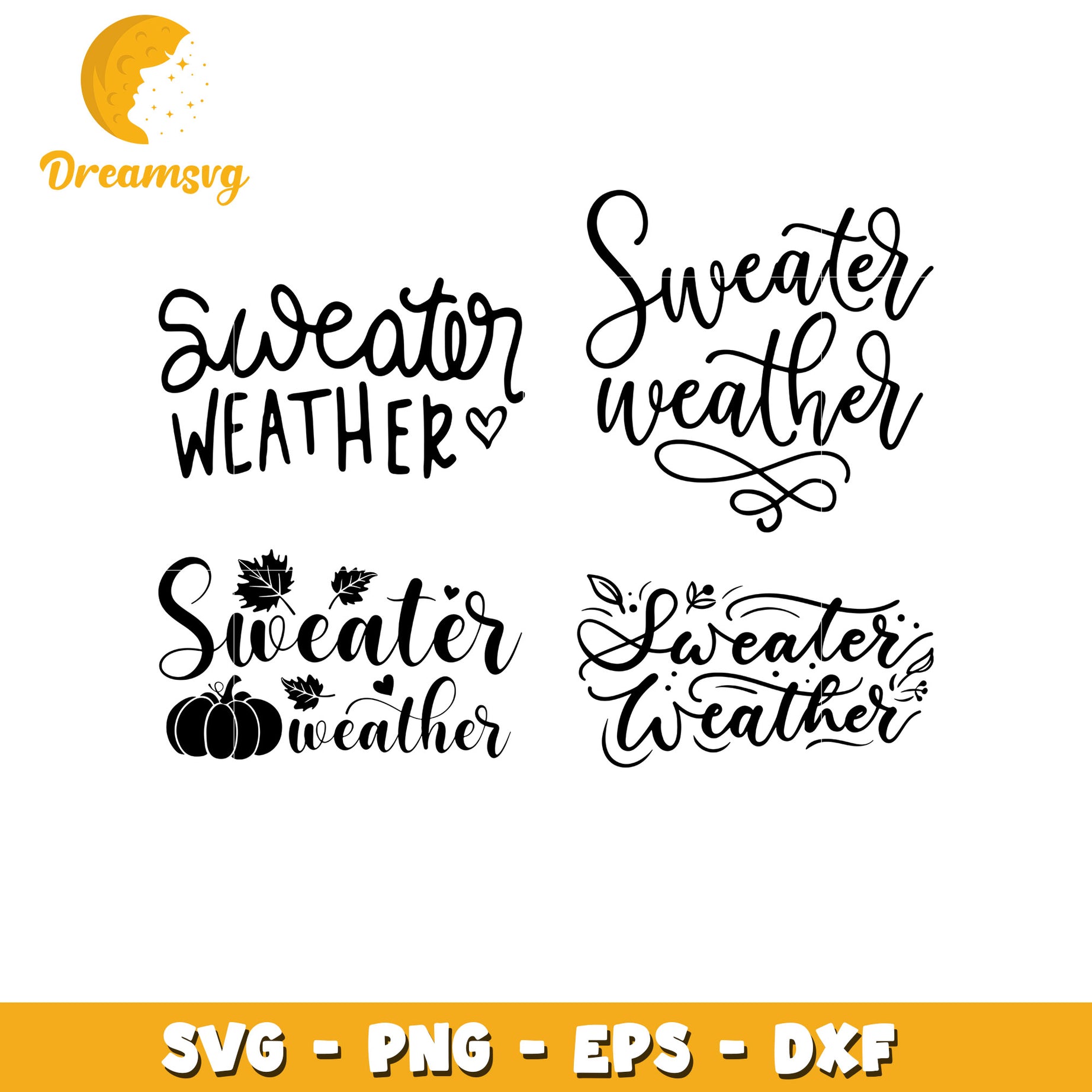 Sweater weather font design bundle svg, font design svg