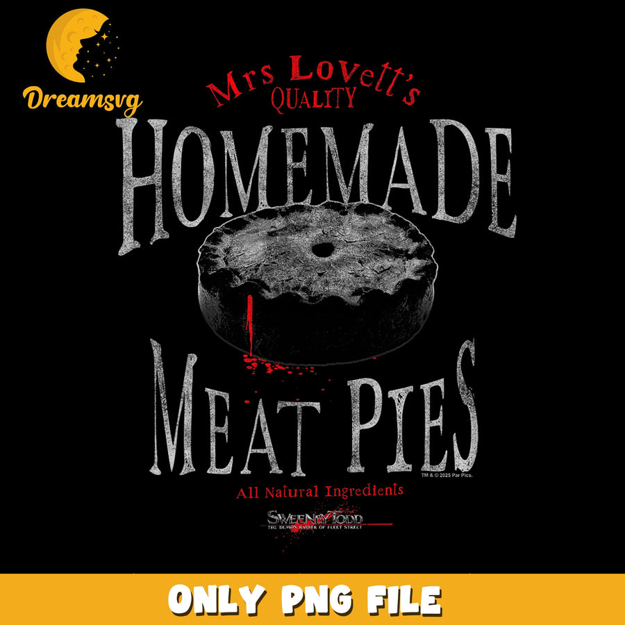 Sweeney Todd PNG, Homemade Meat Pies, Horror Design PNG