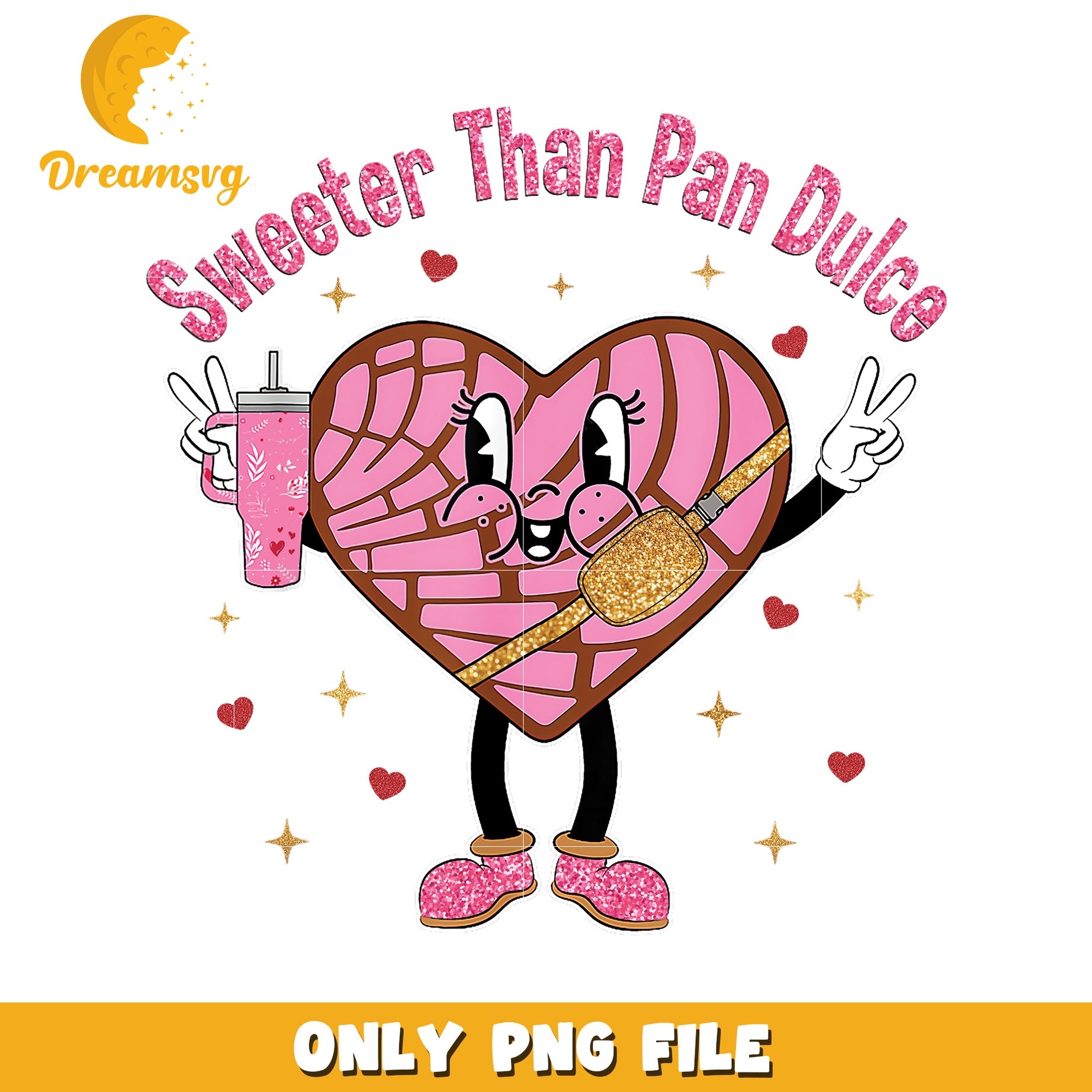 Sweet Pan Dulce PNG Heart Design