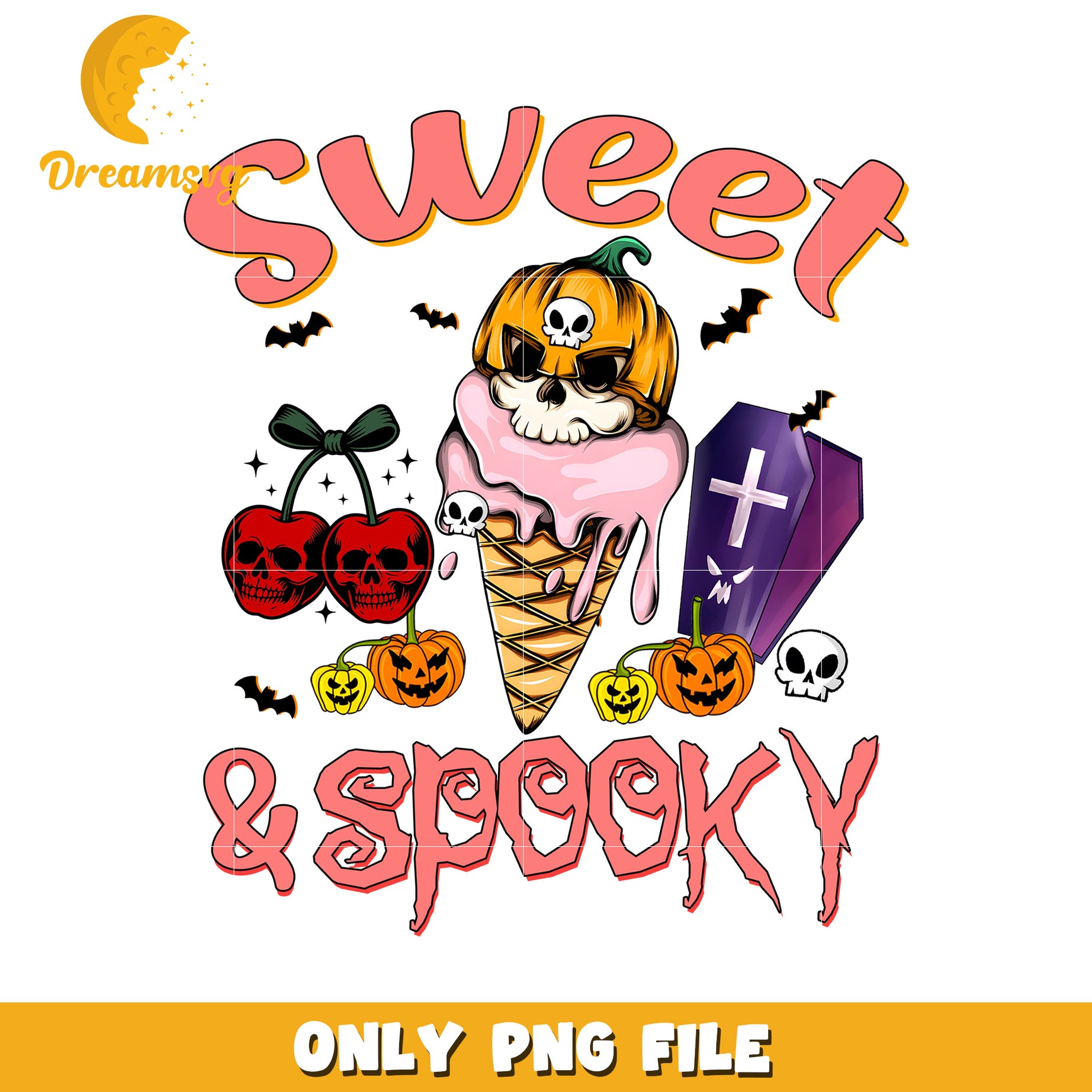 Sweet and spooky png, halloween drawings​ png, halloween jokes​ png