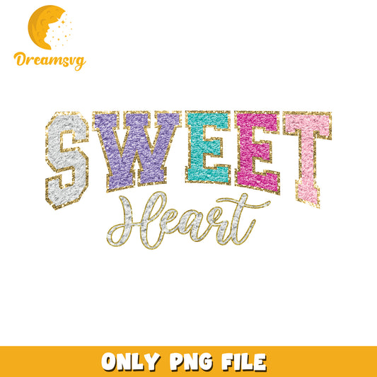 Sweetheart PNG Glitter Design