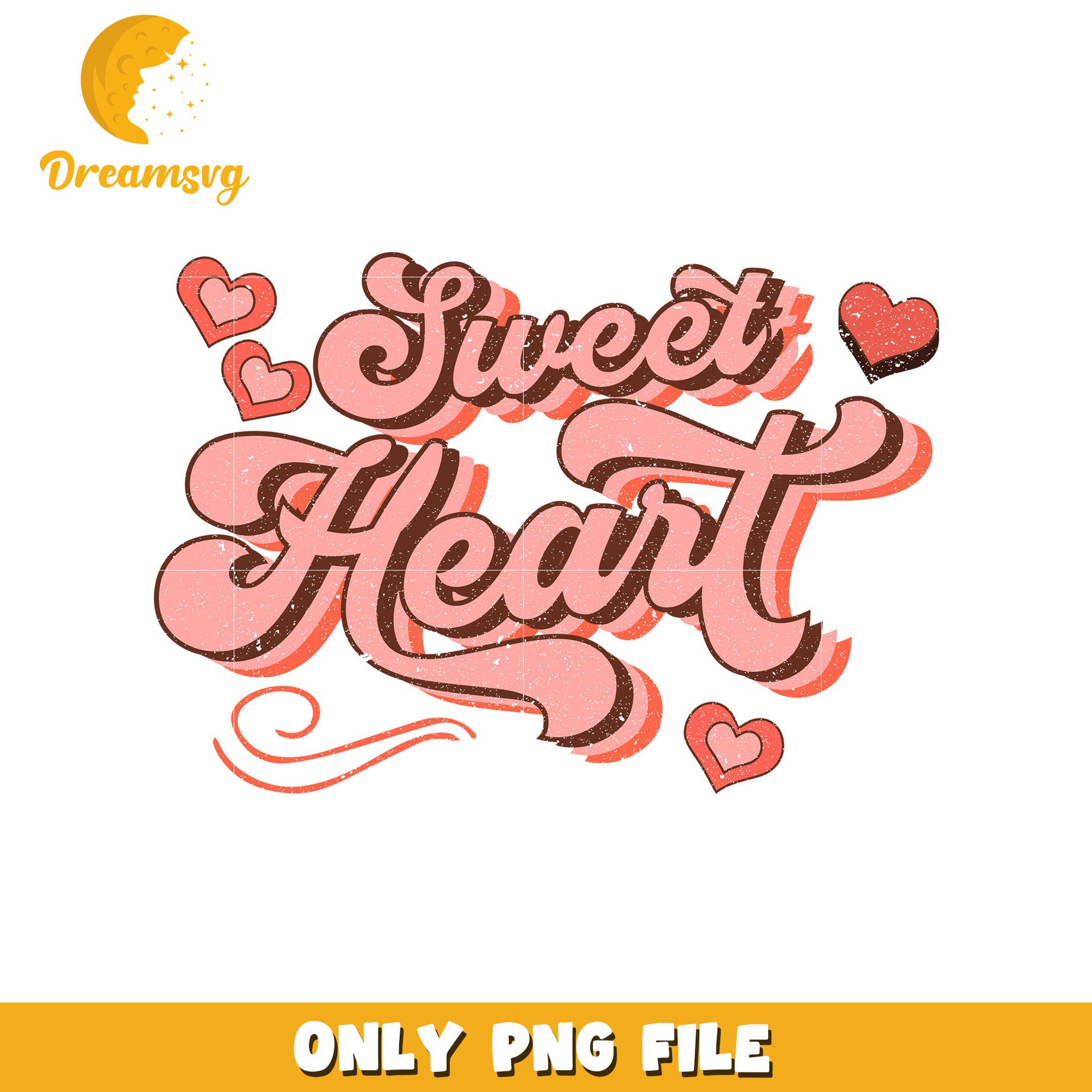 Sweet heart valentine font design png, Sweet heart png