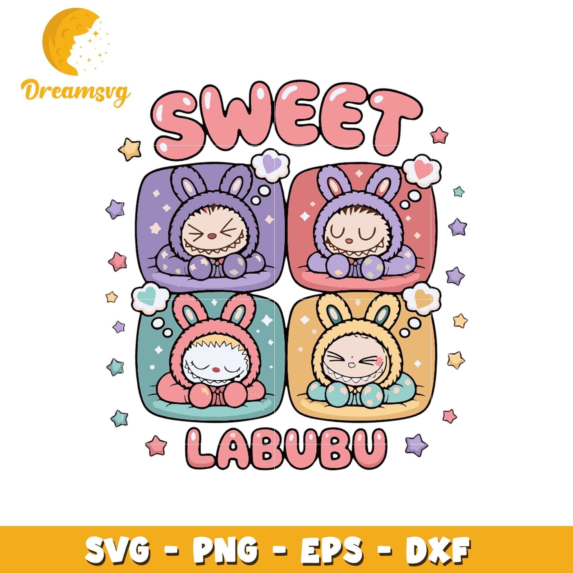 Sweet labubu sleepy labubu svg, labubu toys svg, real labubu svg