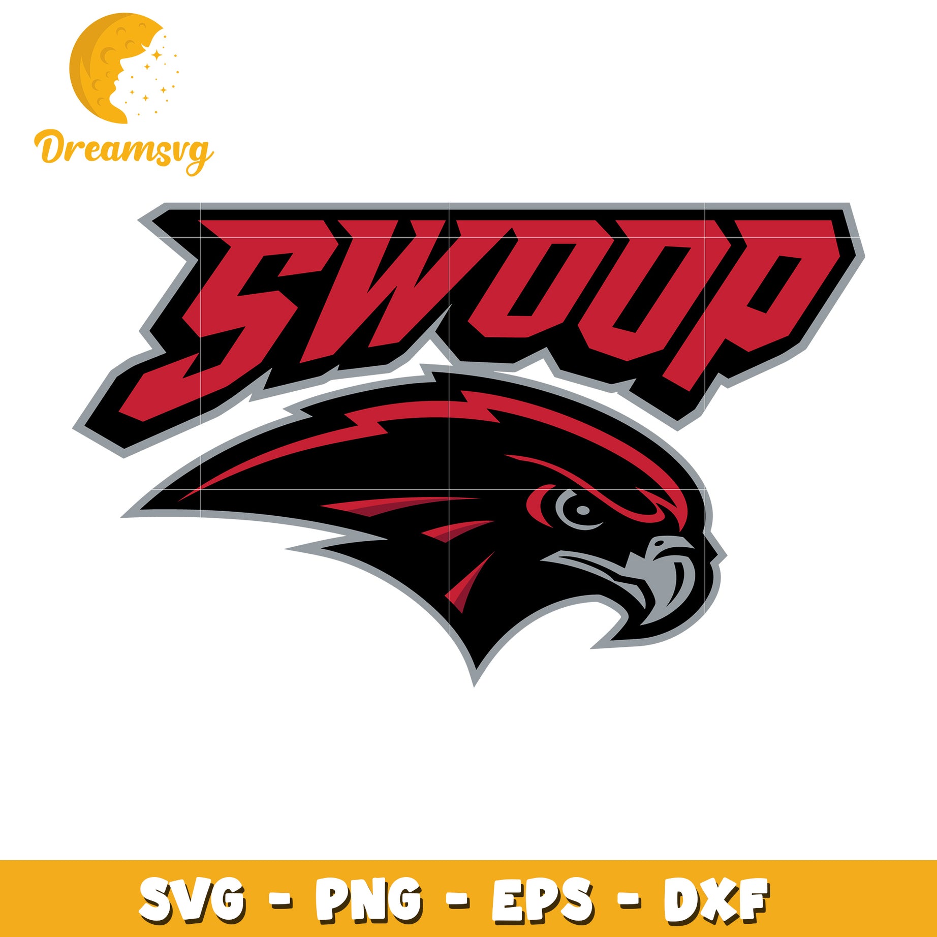 Swoop Eagle Mascot SVG PNG EPS DXF