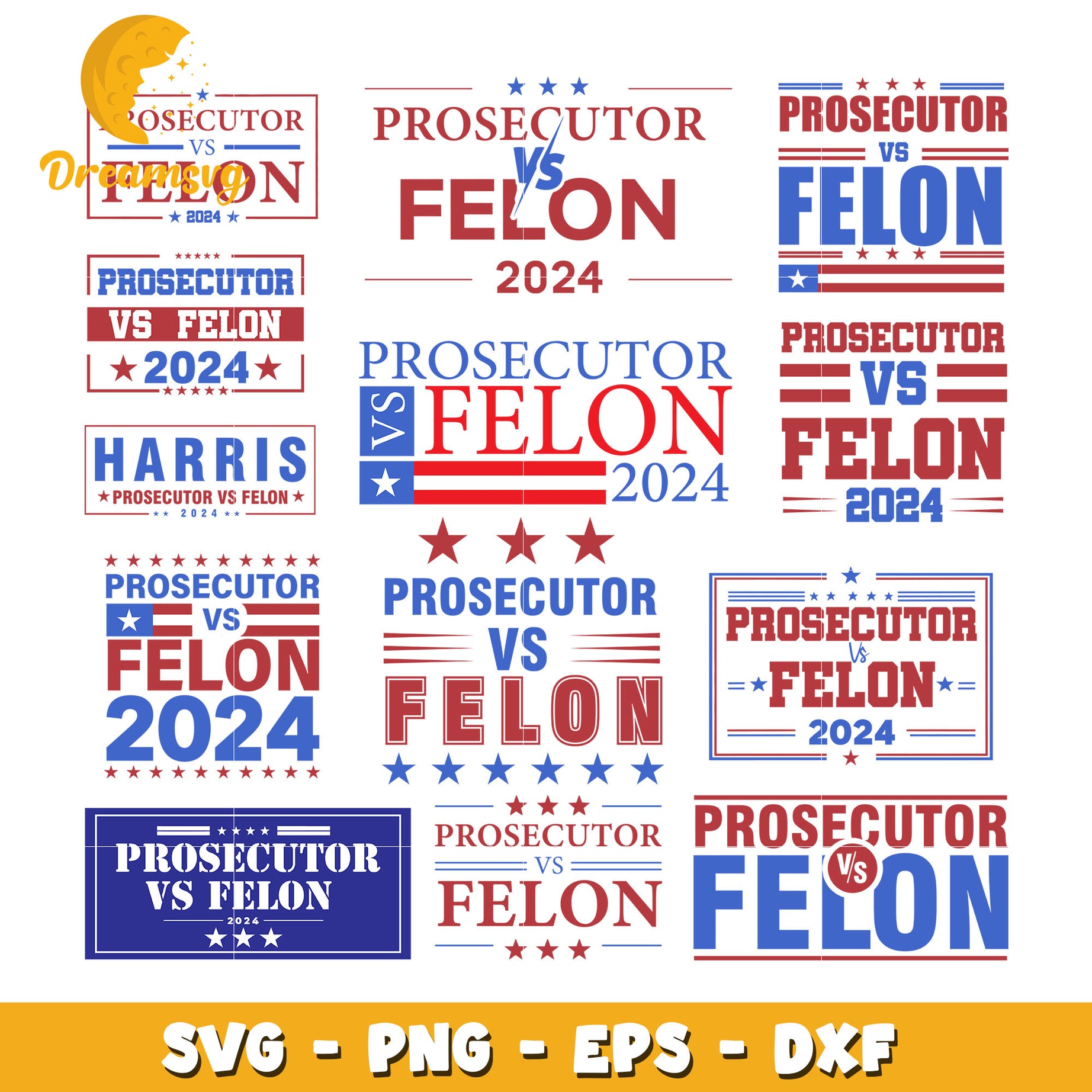 Prosecutor vs felon 2024 logo bundle svg, prosecutor vs felon​ svg